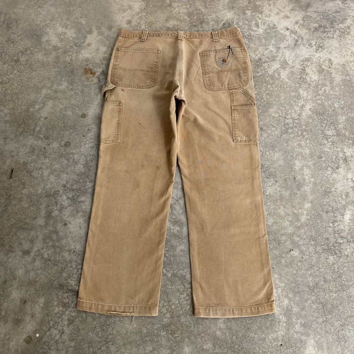 Carhartt VTG Carhartt Double Knee Faded Distressed Carpenter Pants Size US 37 - 16 Thumbnail