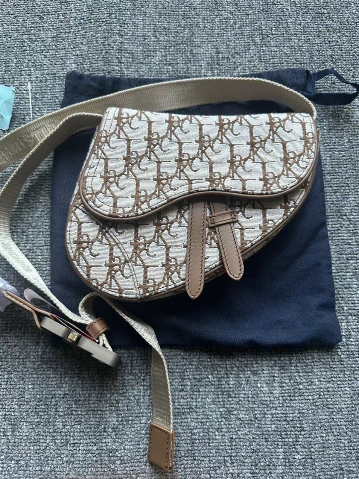 Dior Cactus Jack Mini Saddle Bag NWT in Brown, Men's