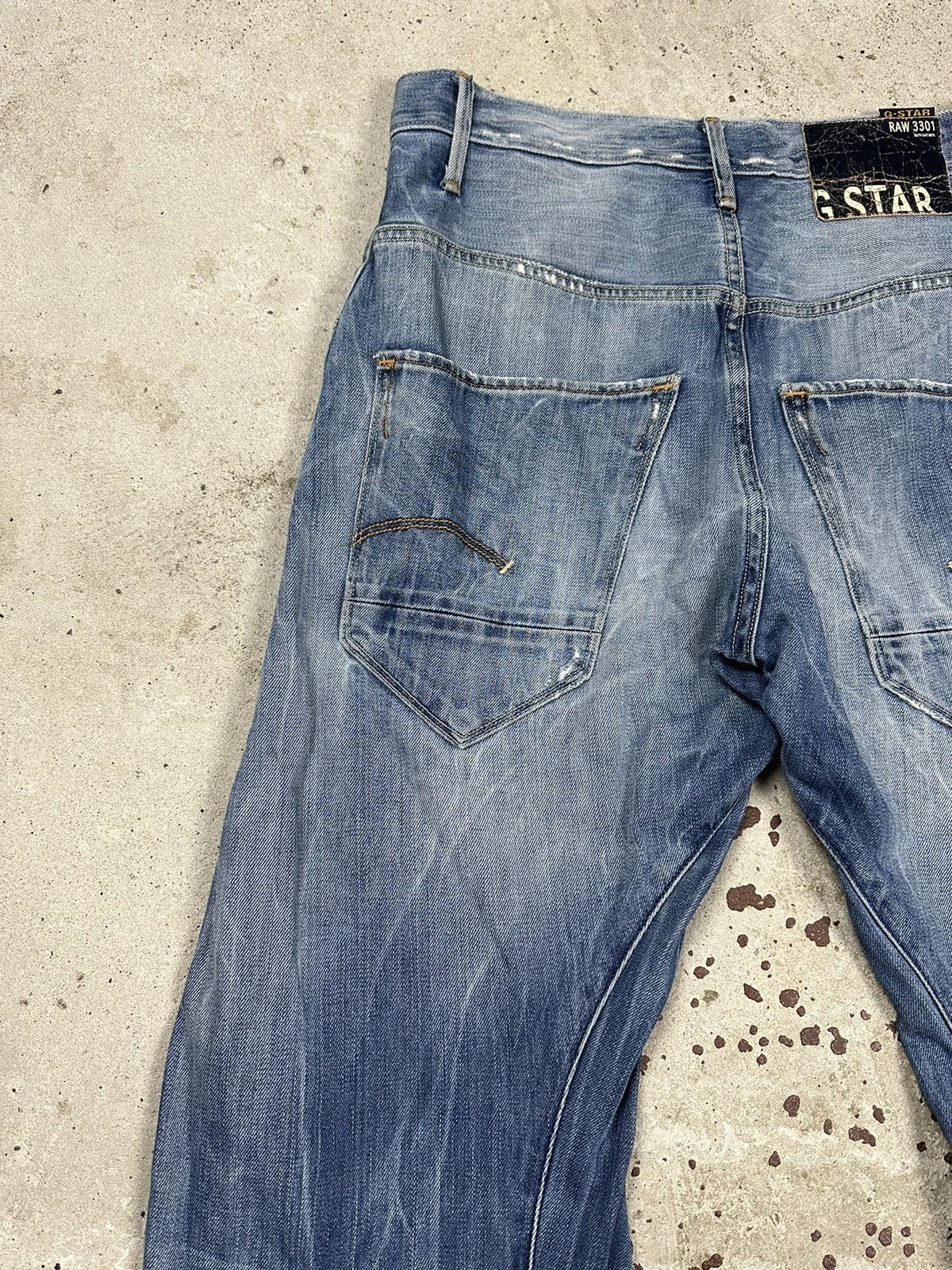 G-Star × Vintage Vintage G Star Raw Arc Loose Tapered Denim Pants Trashed Size US 31 - 14 Thumbnail