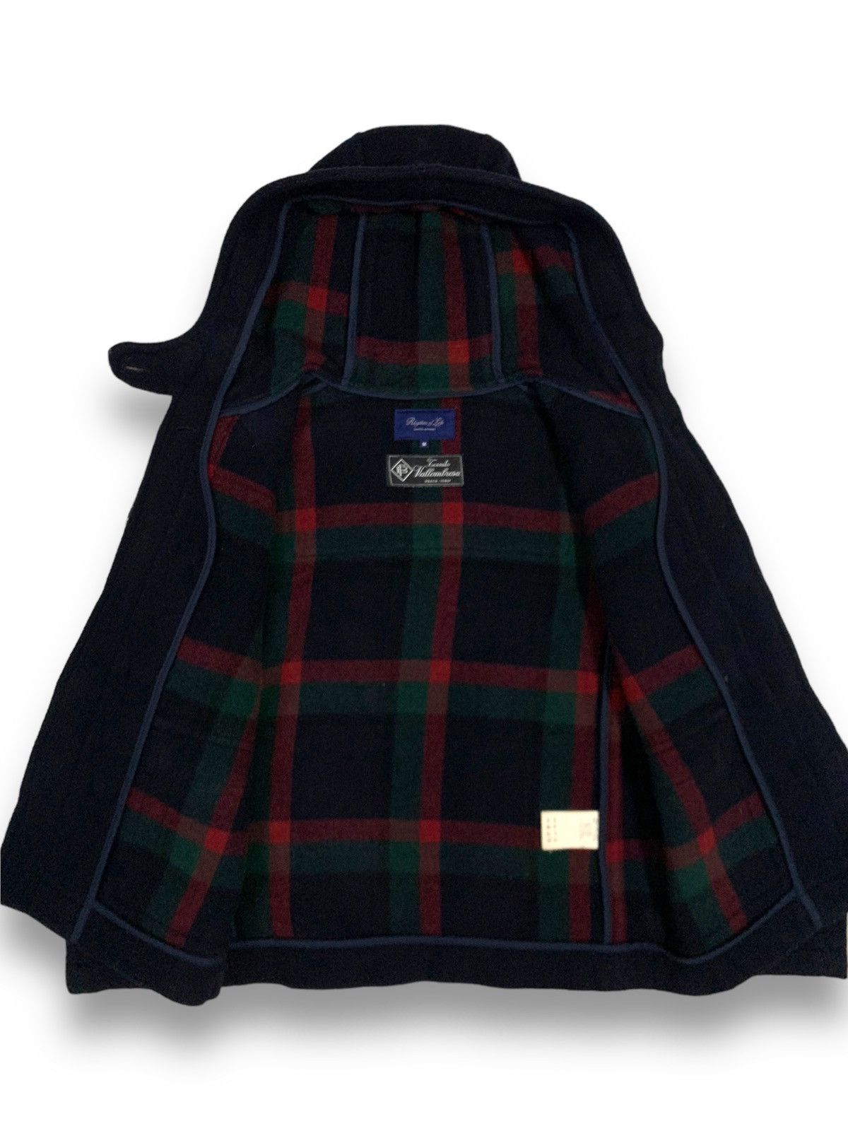 Undercover × United Arrows United Arrows x Tessuto Vallumbrosa Navy Wool Duffle Coat Size US S / EU 44-46 / 1 - 3 Thumbnail