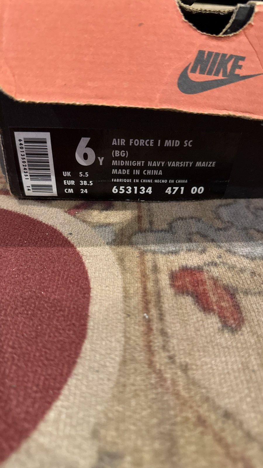 Nike Air Force 1 Mid SC (BG) “Jewel Midnight Navy” Size 6 Size US 6 / EU 39 - 6 Thumbnail