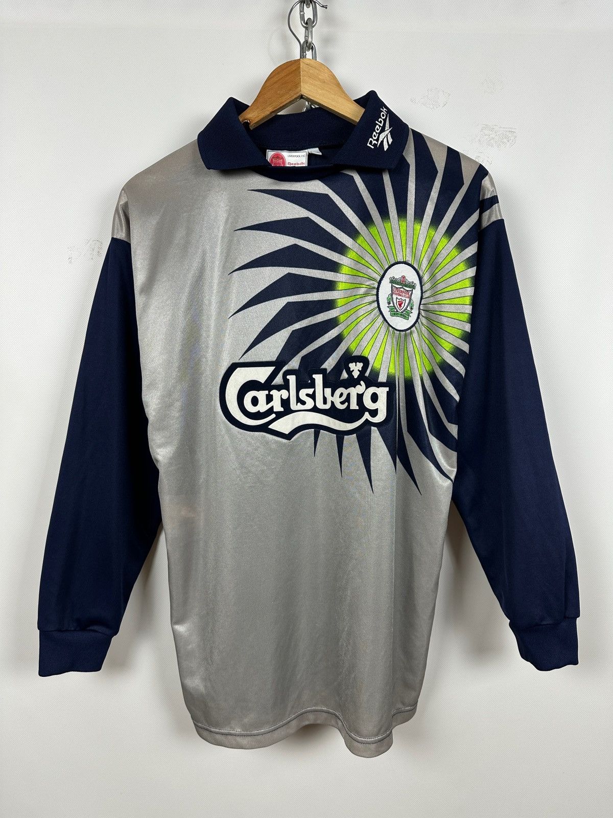 Reebok 1997/98 Vintage Reebok Liverpool Goalkeeper Soccer Jersey Size US S / EU 44-46 / 1 - 1 Thumbnail