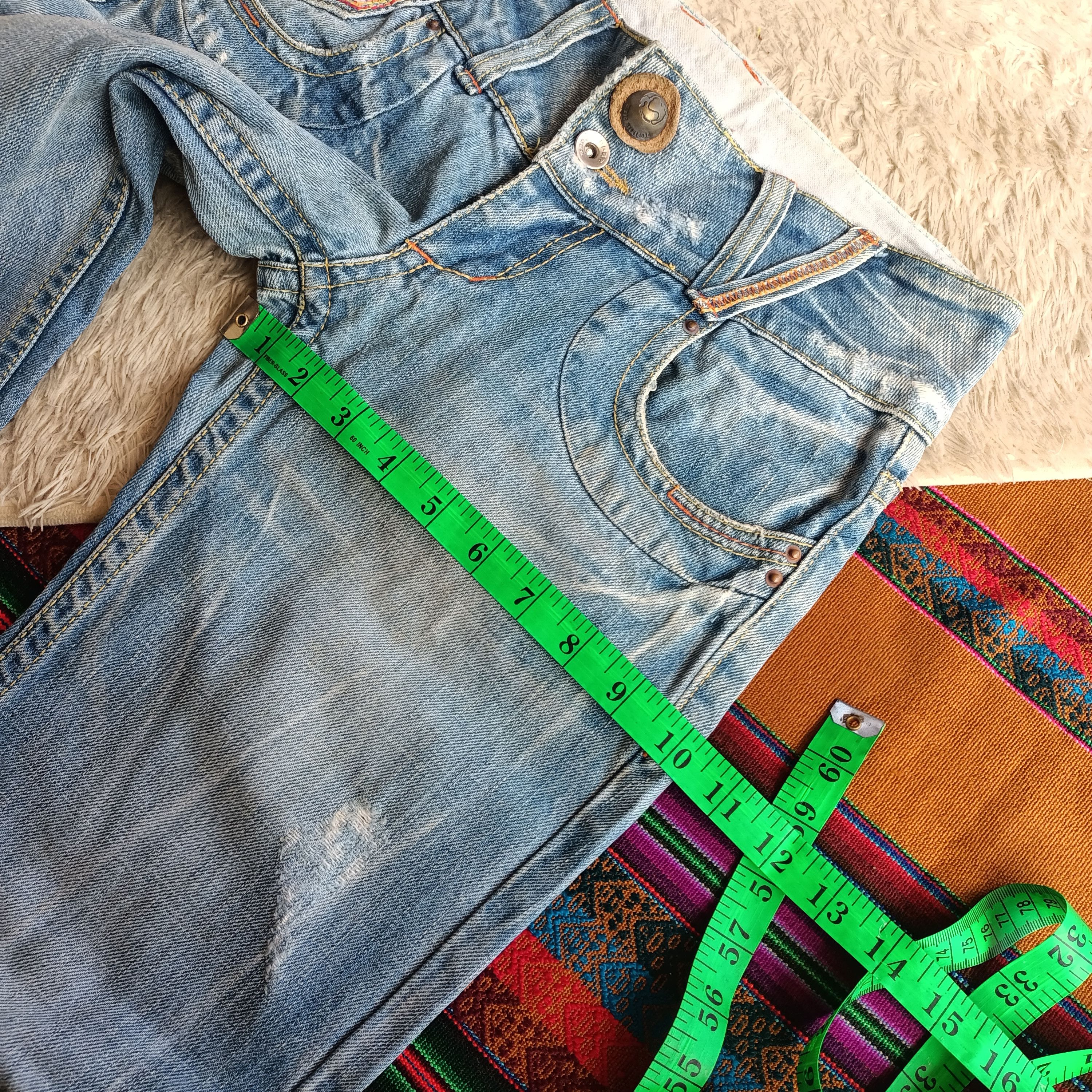 Tornado Mart Red papper Japan rainbow stitch flare denim Size US 30 / EU 46 - 14 Thumbnail