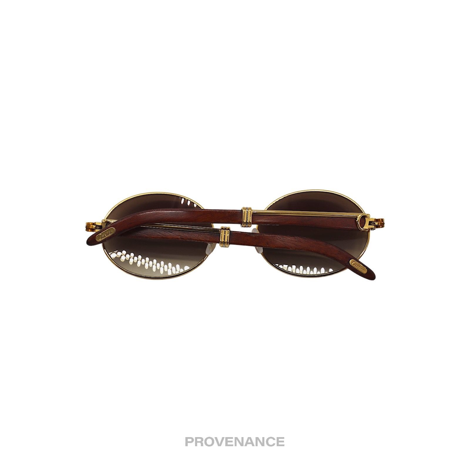 Cartier 🔴 Cartier Giverny Sunglasses - Bubinga Gold Trinity Brown Size ONE SIZE - 17 Thumbnail