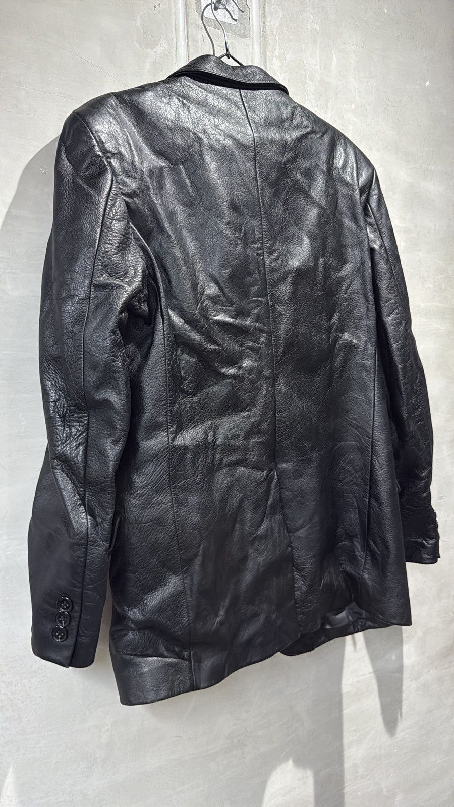 Yohji Yamamoto Vintage Yohji Yamamoto Leather Jacket Size US L / EU 52-54 / 3 - 20 Thumbnail