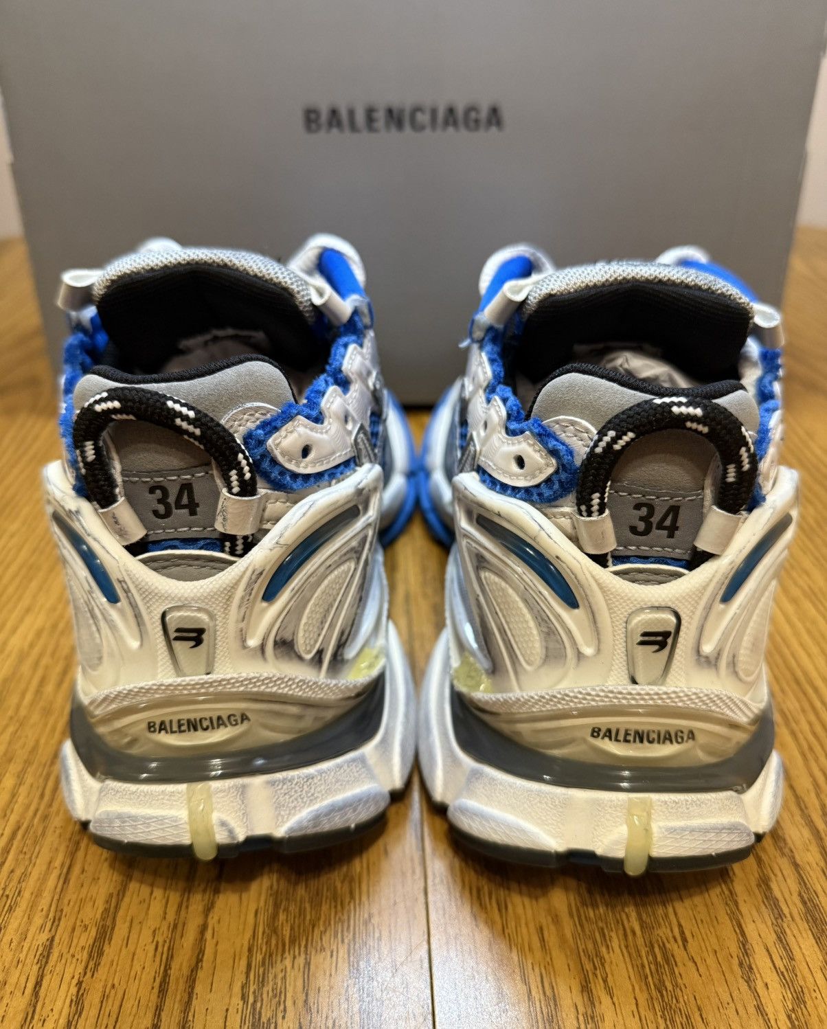 Balenciaga Balenciaga Runner Sneaker (Blue/White) Size US 4 / IT 34 - 5 Thumbnail
