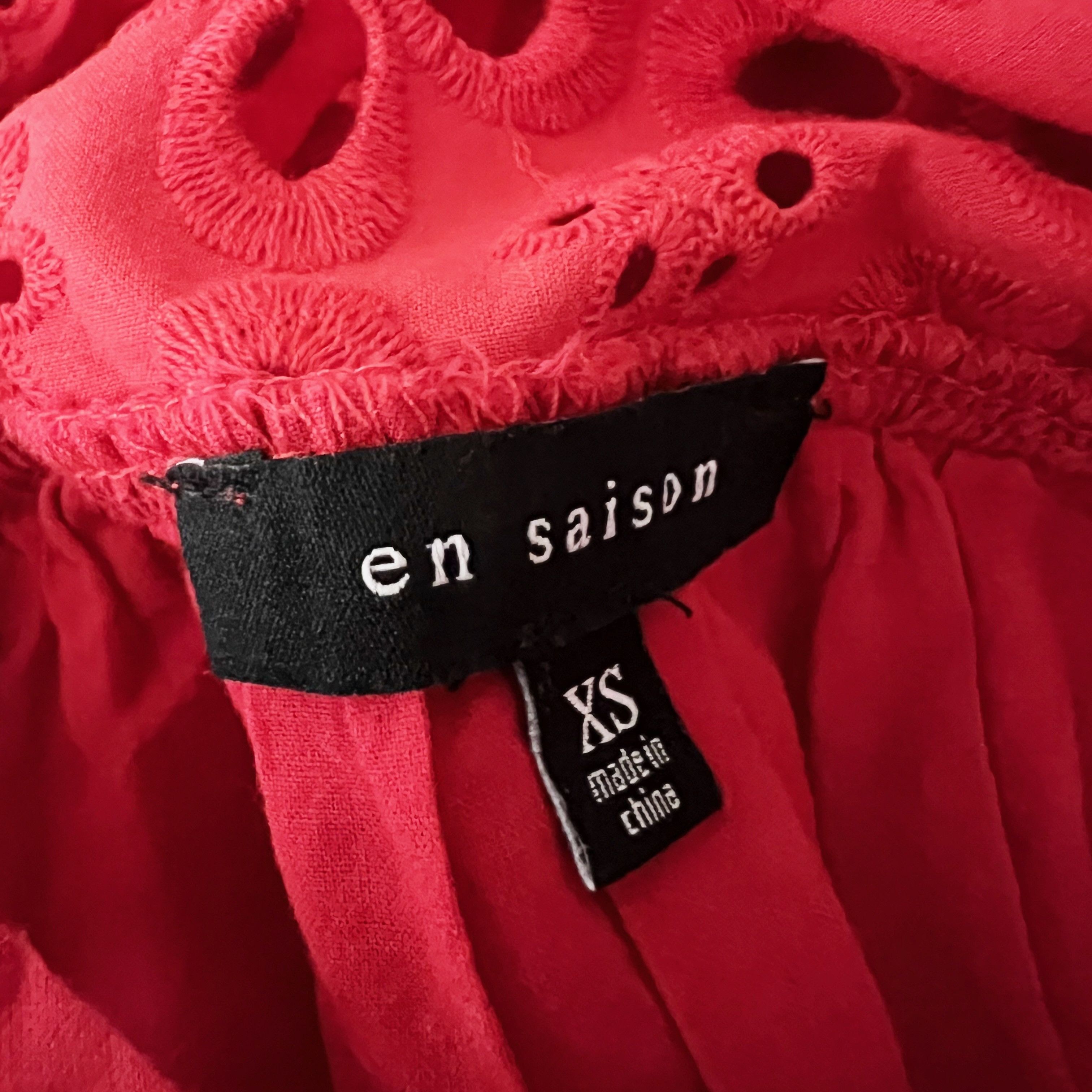 Other En Saison Cotton Eyelet Ruffle Long Sleeve Size XS / US 0-2 / IT 36-38 - 2 Thumbnail