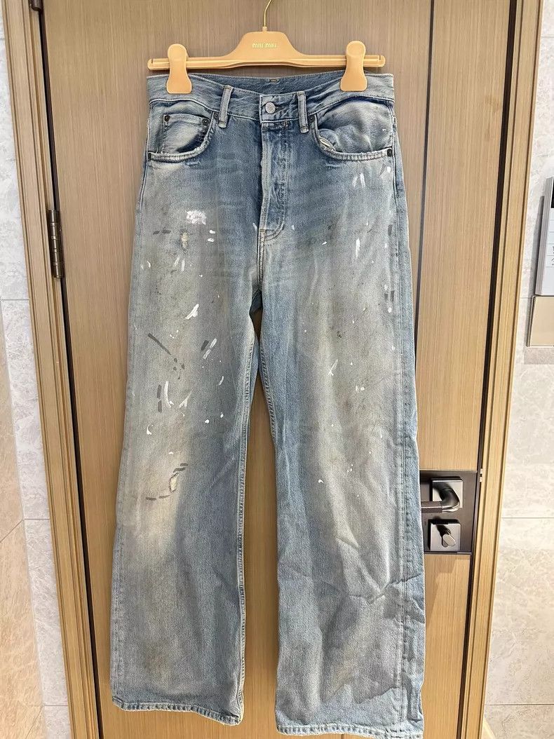 Acne Studios acne studios Blue splash-ink jeans 2504-Nextarrow Size US 34 / EU 50 - 2 Thumbnail