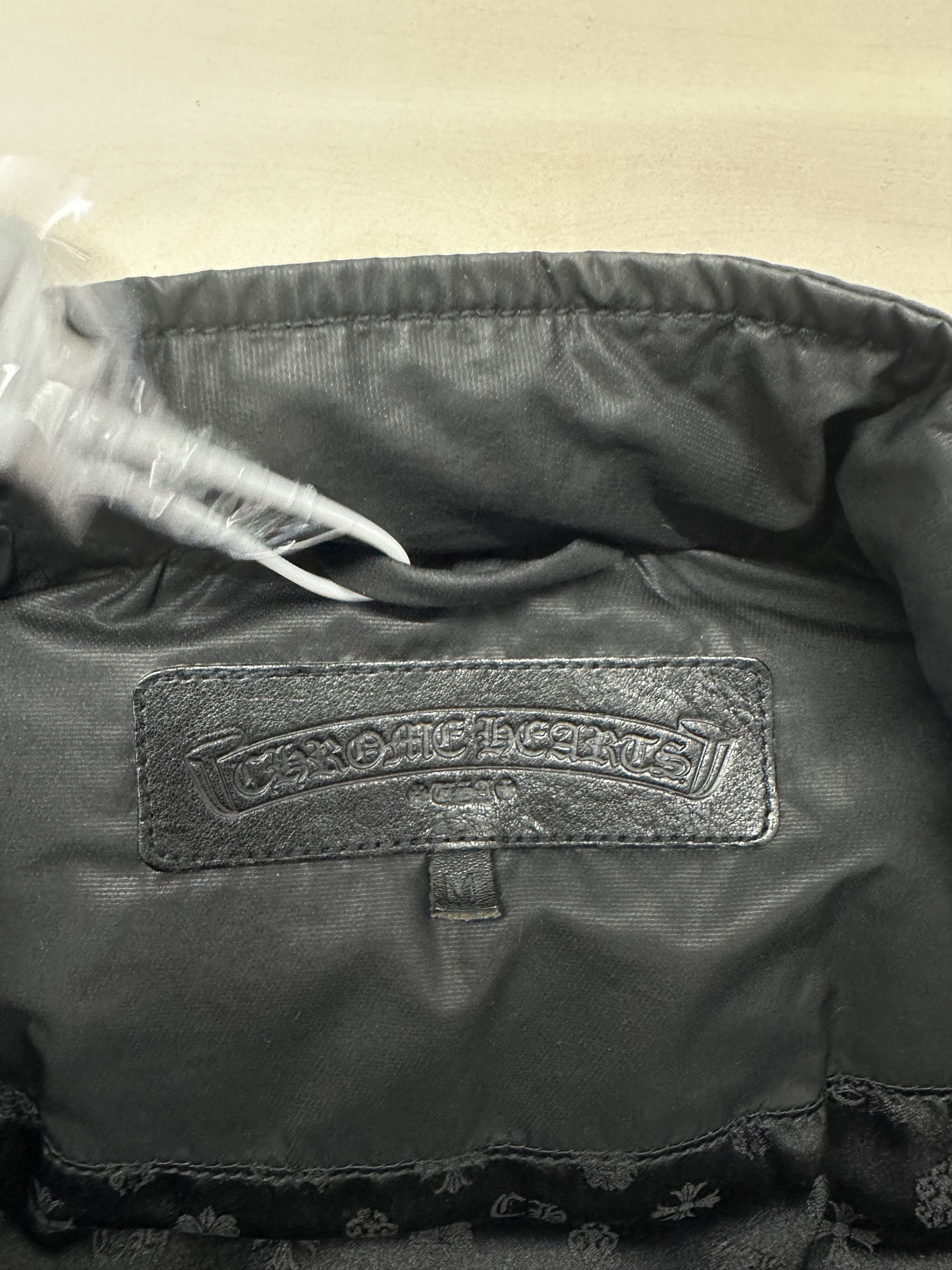 Chrome Hearts Chrome Hearts Black Leather Fleur Puffer Down Vest Size US M / EU 48-50 / 2 - 6 Thumbnail