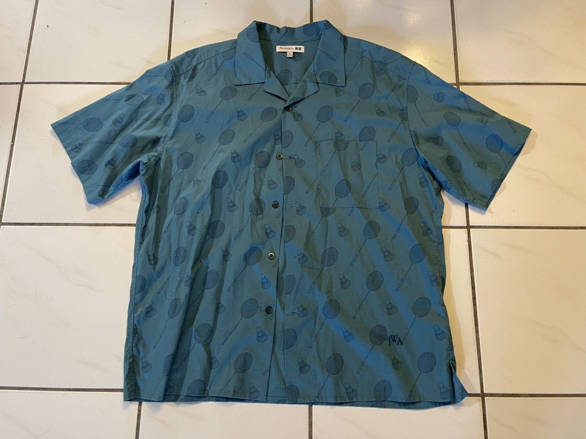 JW Anderson × Uniqlo Uniqlo x JW Anderson Shirt Men's XL Blue Printed Badminton Size US XL / EU 56 / 4 - 1 Thumbnail