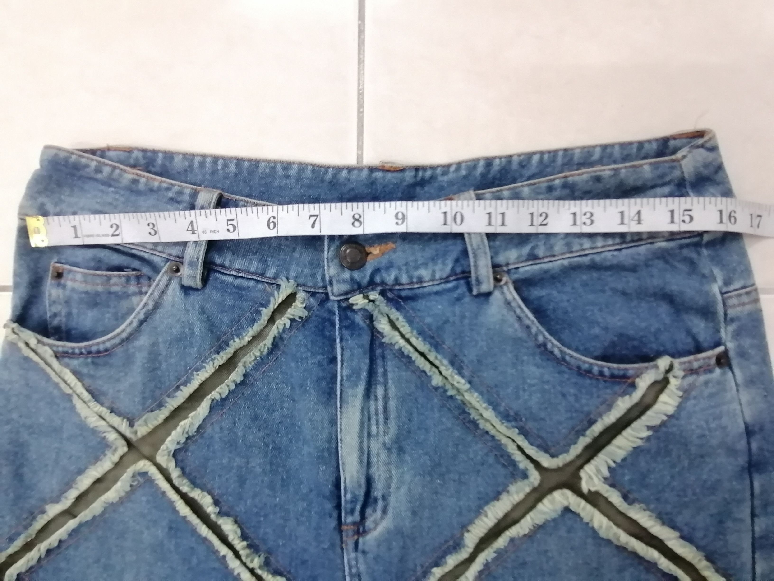 Japanese Brand 💥Rare 💥 Scott N Blue Patch Flare Stretch Jeans Size 32" / US 10 / IT 46 - 4 Thumbnail