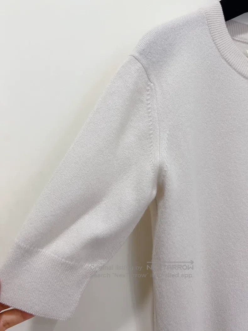 Hermes Hermes White Cashmere Short Sleeve T-Shirt Size XS / US 0-2 / IT 36-38 - 3 Thumbnail