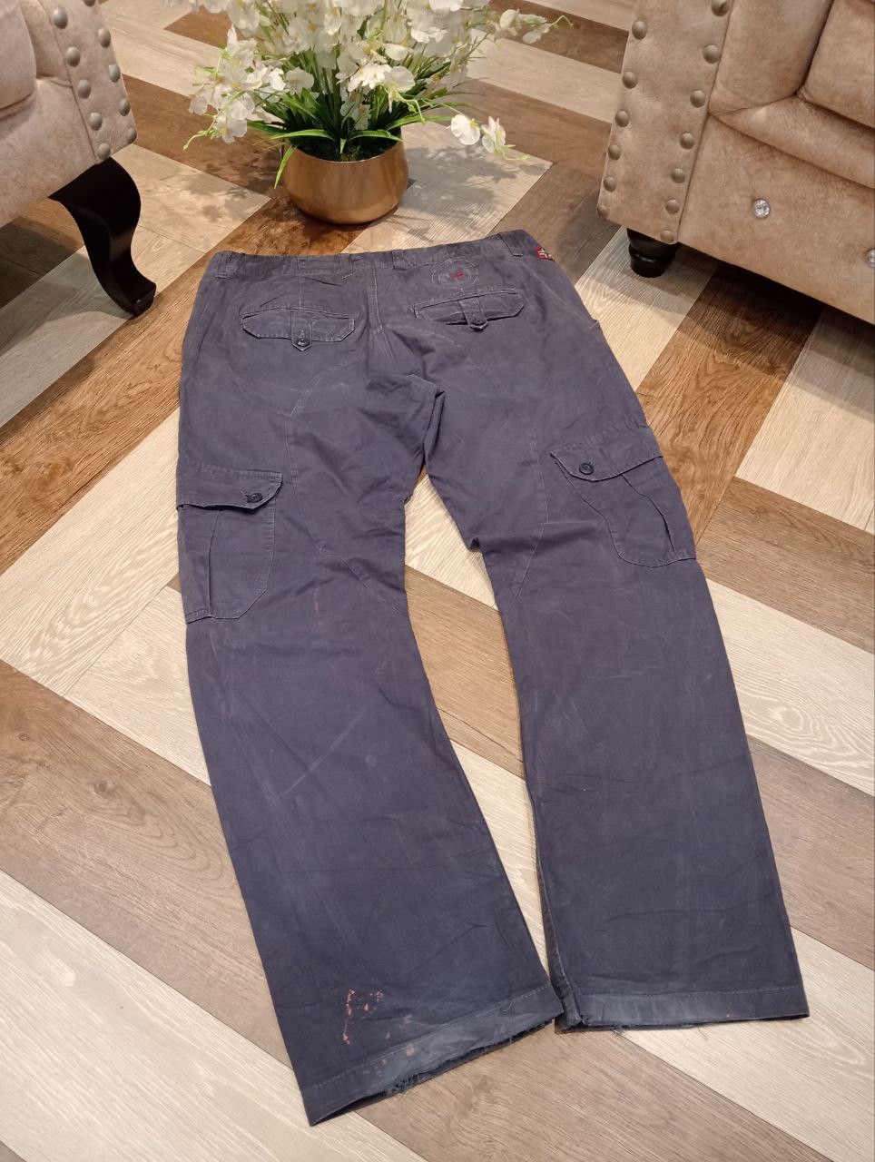 Napapijri NAPAPIJRI FADED BLUE CARGO PANTS Size US 34 / EU 50 - 11 Thumbnail