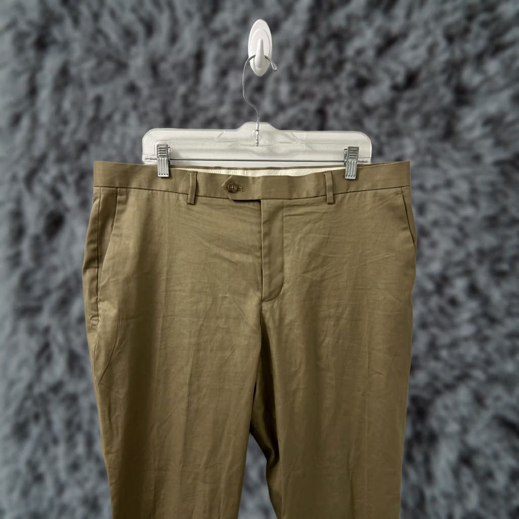 J.Crew J.CREW Bowery Pants Mens 36x32 Khaki Slim Straight Pockets Zip Button Dress Workwear Casual Pant Size US 36 / EU 52 - 1 Thumbnail