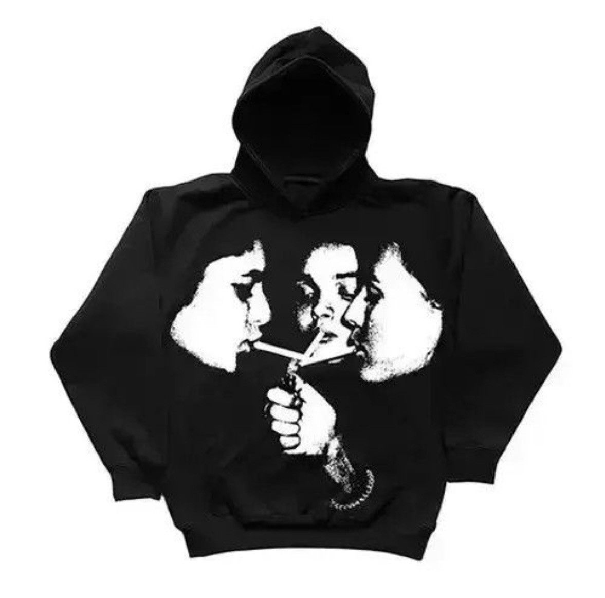 Japanese Brand × Vintage 2000s Goth Harajuku Graphic Print Y2K Hooded Size US M / EU 48-50 / 2 - 2 Thumbnail