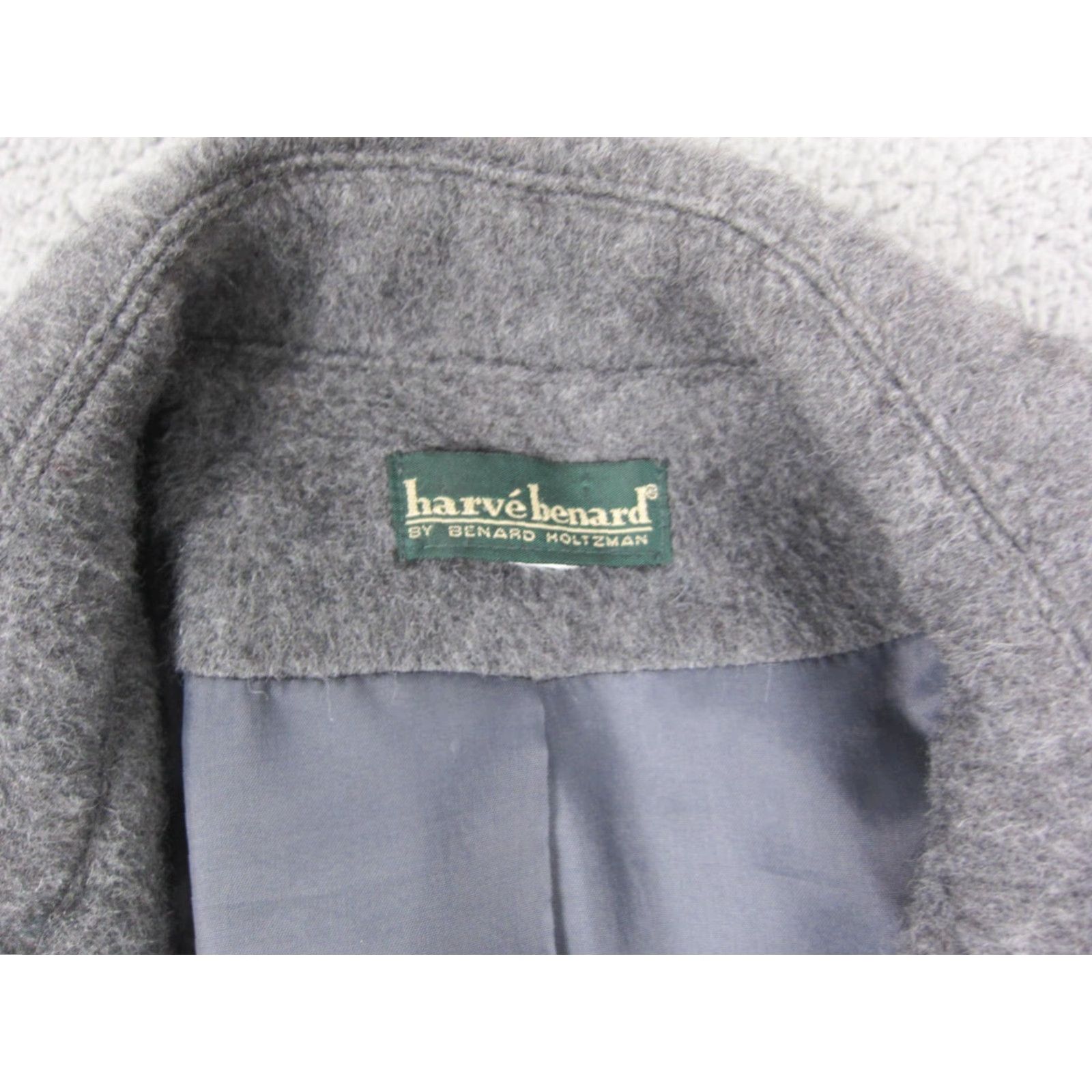 Vintage VINTAGE harvé benard Jacket Womens XL Gray Wool Overcoat 80s 90s Classic Size XL / US 12-14 / IT 48-50 - 3 Thumbnail