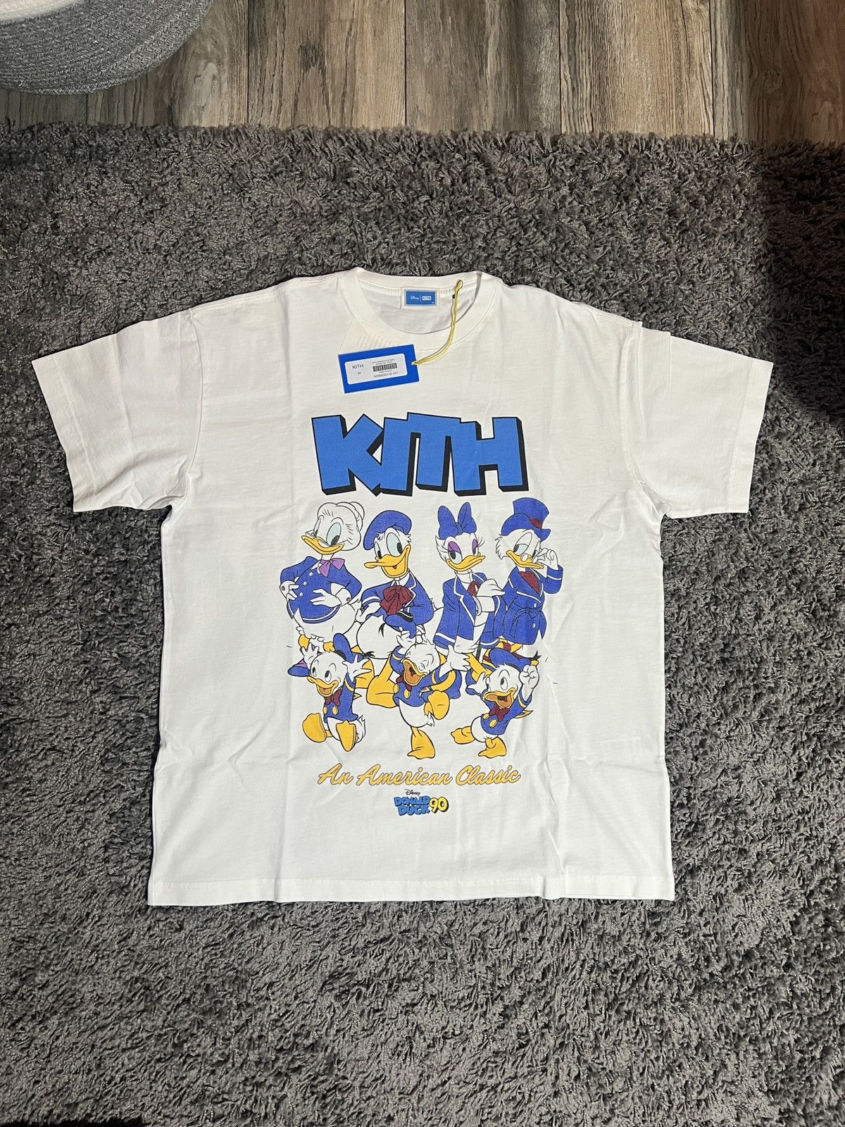 Kith Kith X Disney Donald Duck Family Vintage Tee Medium White 