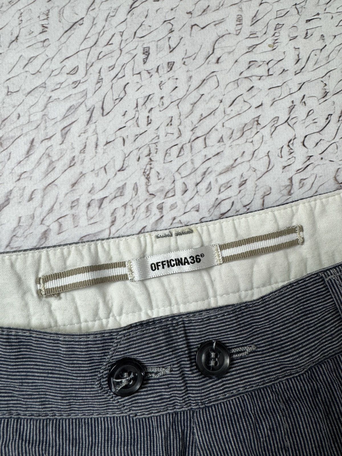 Officina36 Officina 36 cotton striped grey cropped chino pants Size US 30 / EU 46 - 9 Thumbnail