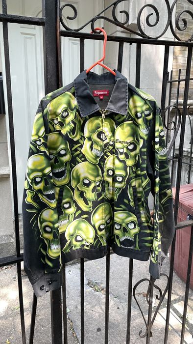 Supreme skull hotsell pile work jacket