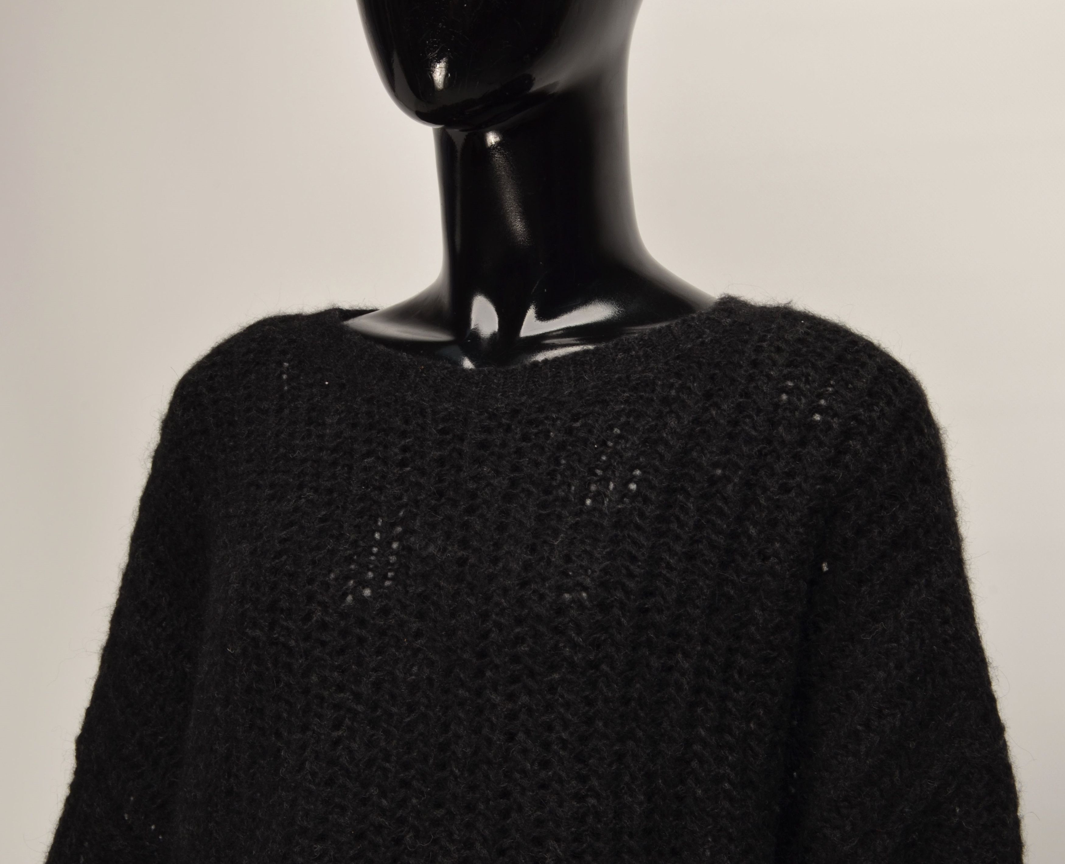 Oska Avant Garde Alpaca Blend Net Knit Oversized Jumper