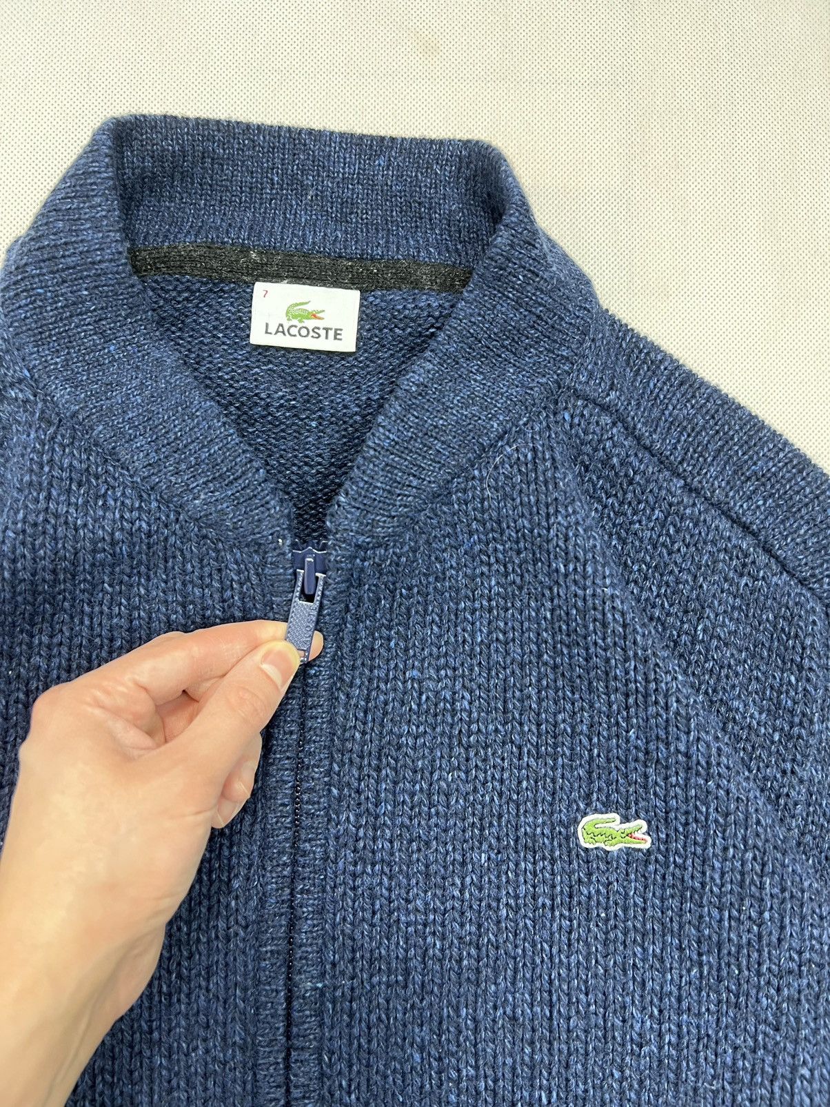 Lacoste Thick Sweater Sweter Lacoste zipped winter logo Size US XL / EU 56 / 4 - 3 Thumbnail