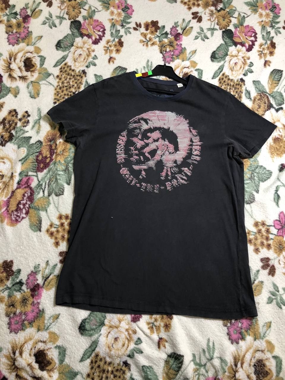 Diesel Diesel Shirt Black Denim Division Chenille Logo Graphic Tee Size US XL / EU 56 / 4 - 1 Thumbnail