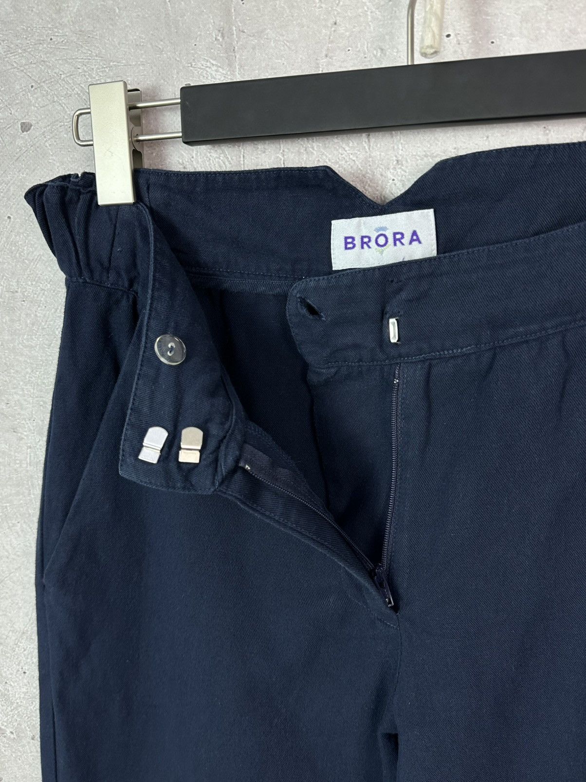 Designer × Vintage Vintage Brora Linen-Cotton Blue Casual Pants Size 28" / US 6 / IT 42 - 5 Thumbnail