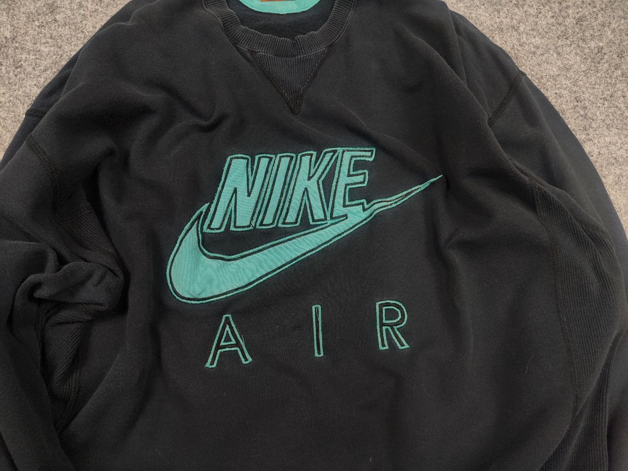 Nike Vintage 80s Nike Air Embroidered Crewneck Blue Sweatshirt Size US M / EU 48-50 / 2 - 5 Thumbnail