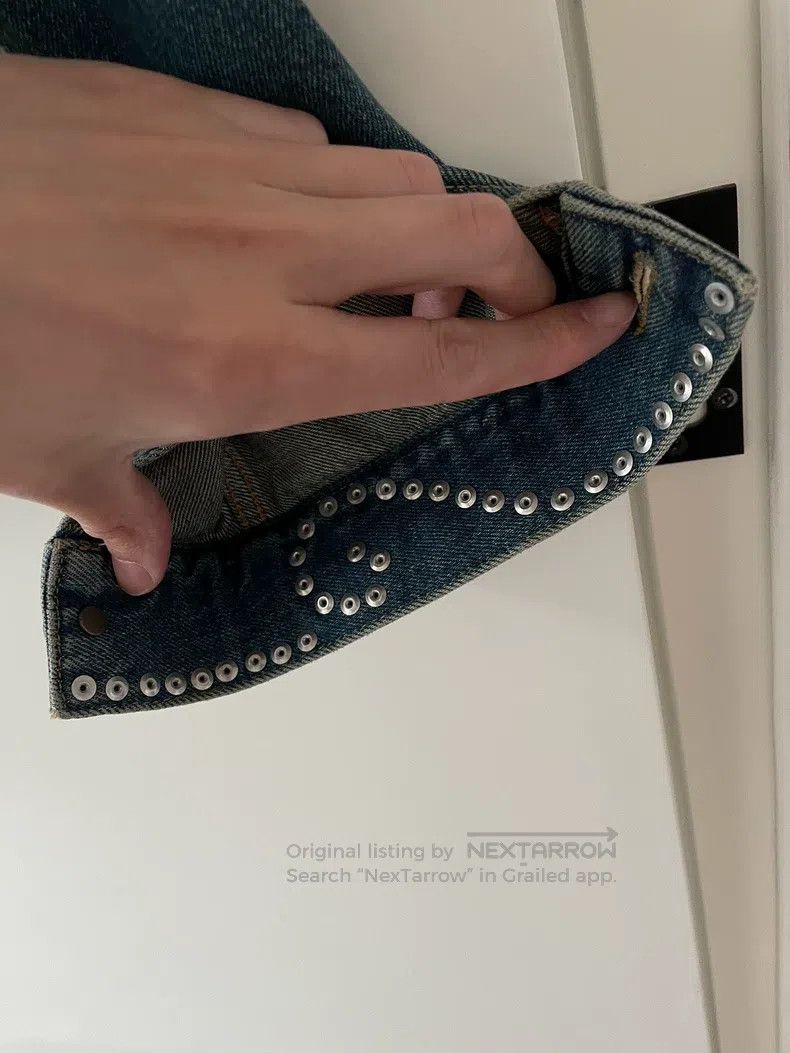 Saint Laurent Paris Saint Laurent Paris Blue Studded Rhinestone Distressed Den Size US XS / EU 42 / 0 - 3 Thumbnail