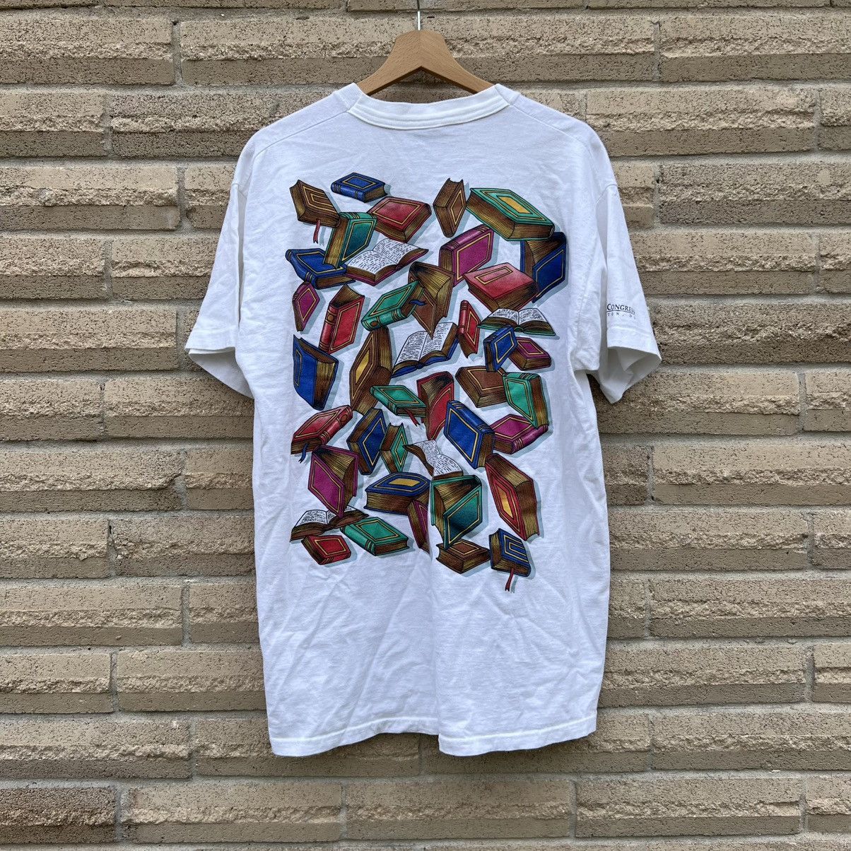 Vintage Vintage 90s Library of Congress All Over Print Graphic Shirt Size US XL / EU 56 / 4 - 2 Thumbnail