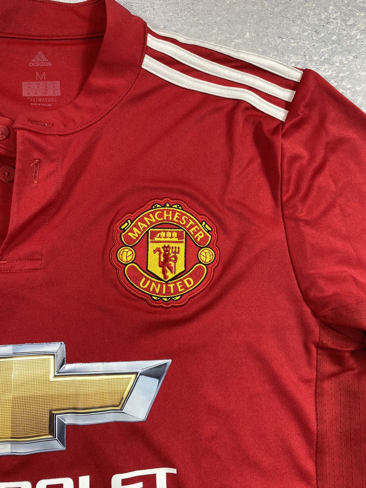 Adidas Adidas Manchester United Chevrolet Soccer Jersey 2017 Size US M / EU 48-50 / 2 - 5 Thumbnail
