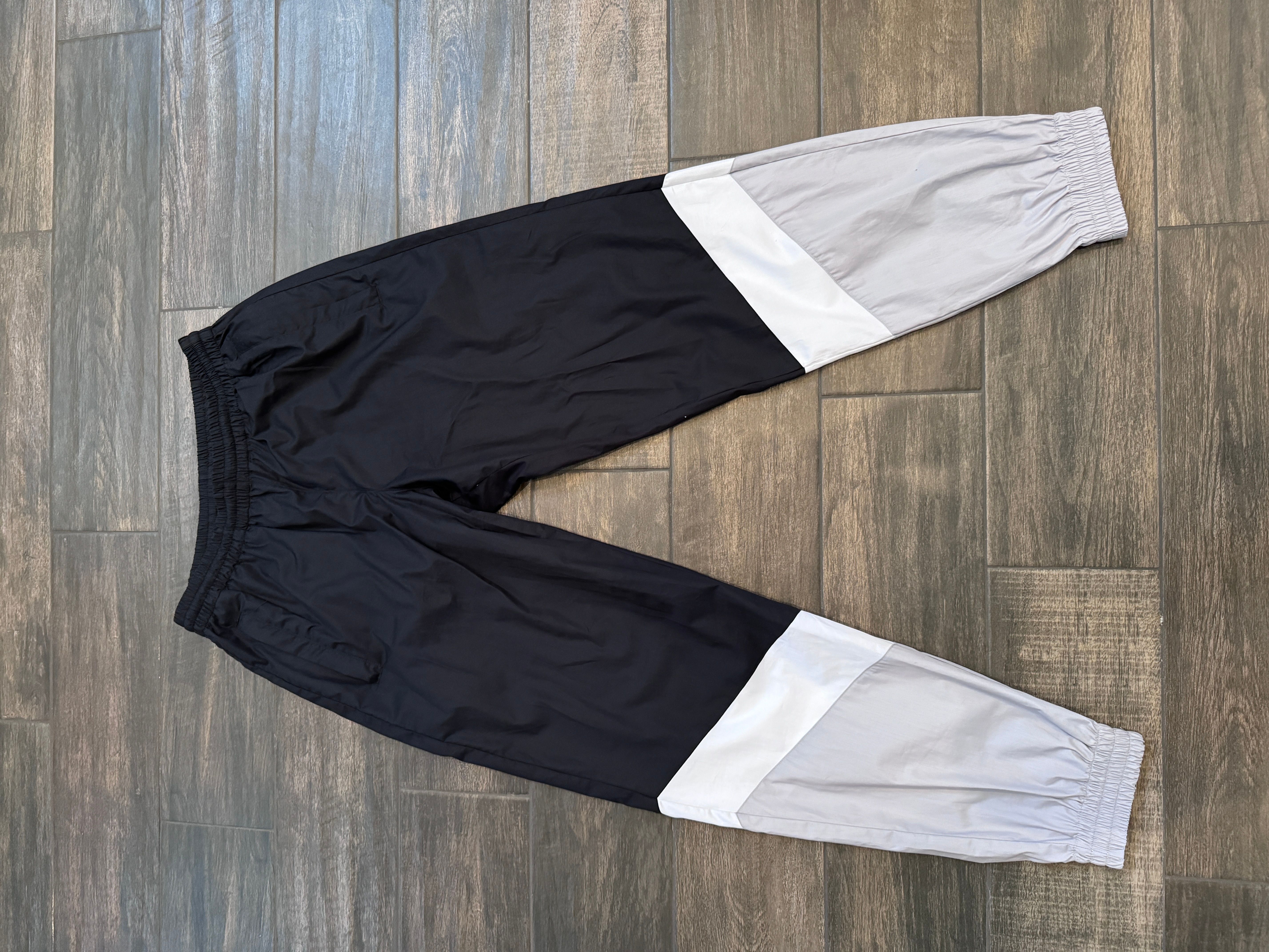 Pre-owned Vetements Paneled Track Pants Black White Gray