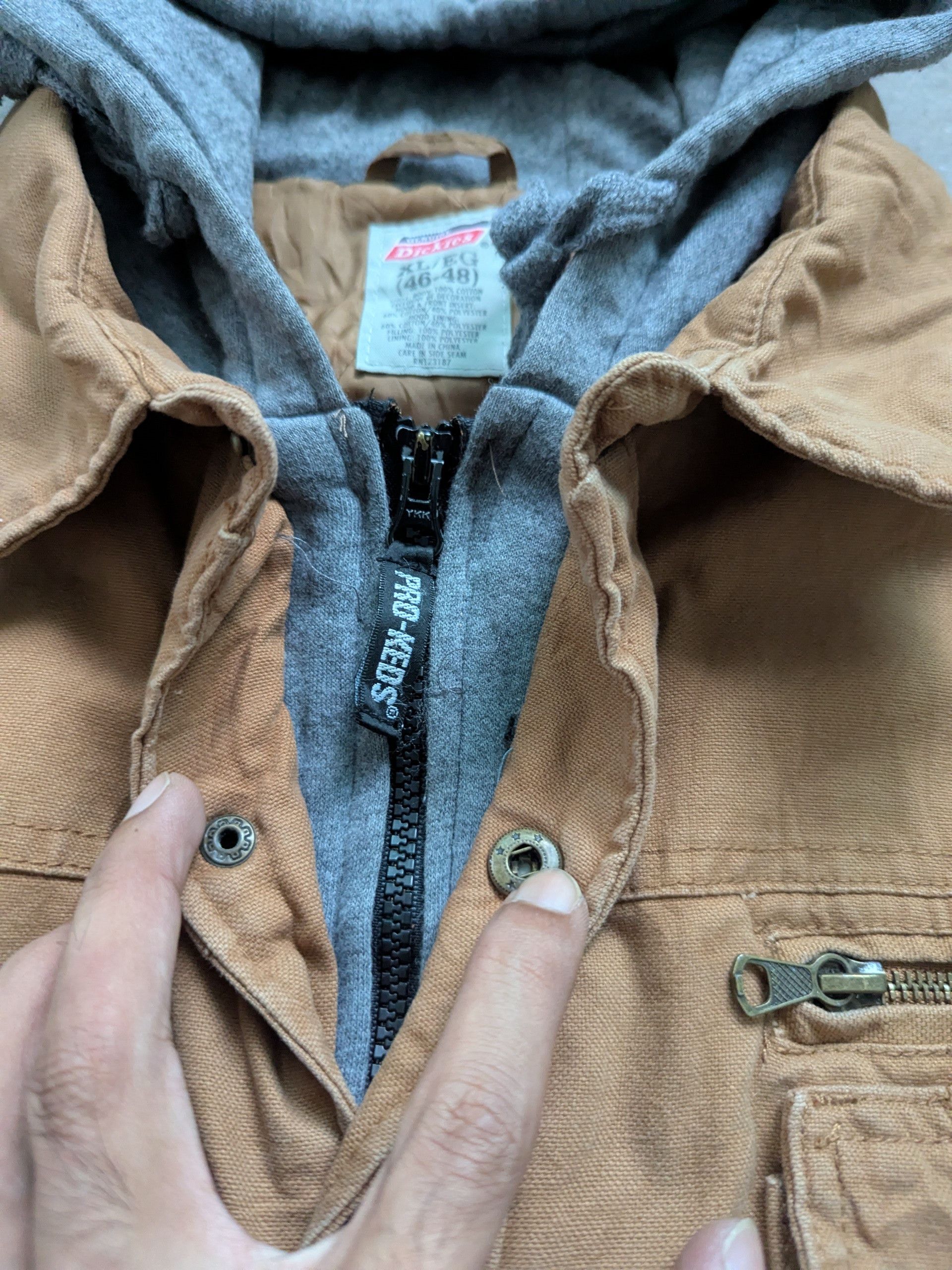 Dickies × Pro-Keds × Vintage Vintage 1990s Dickies Detroit Jacket Hooded Collab Pro Keds Size US XL / EU 56 / 4 - 9 Thumbnail