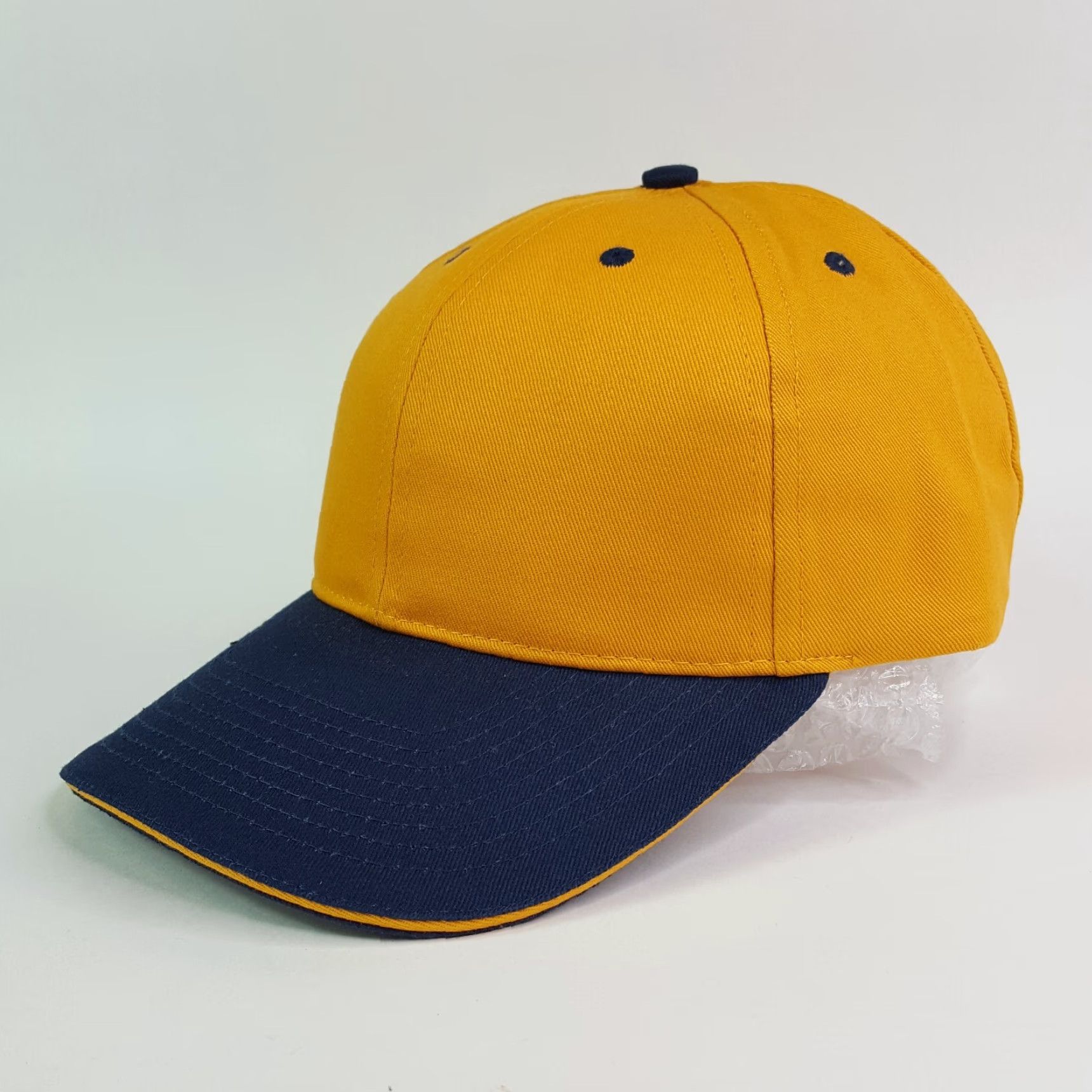 Vintage VINTAGE Town Talk Yellow Blank Twill Adjustable Hat Baseball Cap 90s Mens Sports Casual Retro 90s Size ONE SIZE - 3 Thumbnail