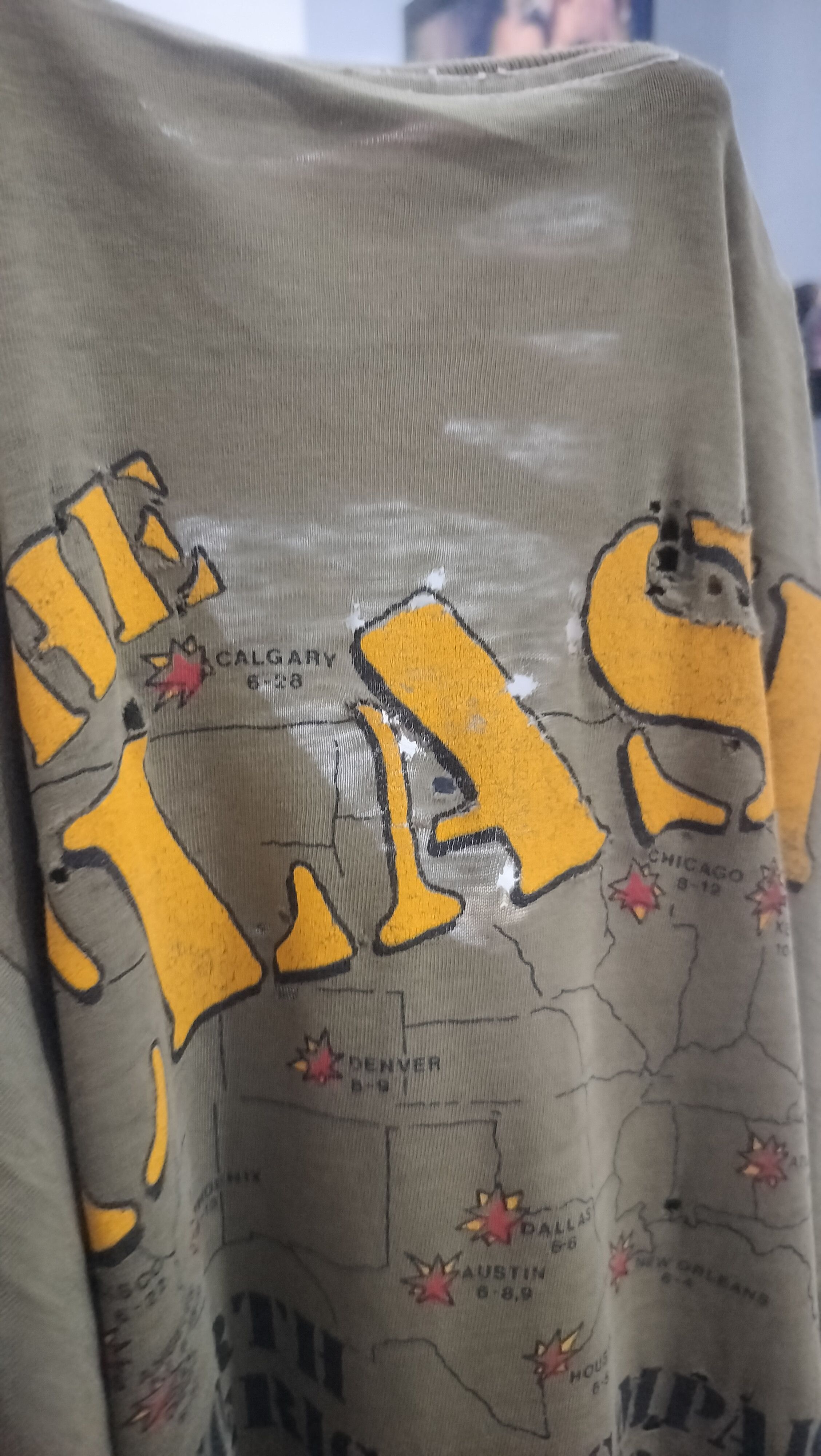 Vintage Vtg 80s Distressed paper thin Punk The Clash American war Size US L / EU 52-54 / 3 - 7 Thumbnail