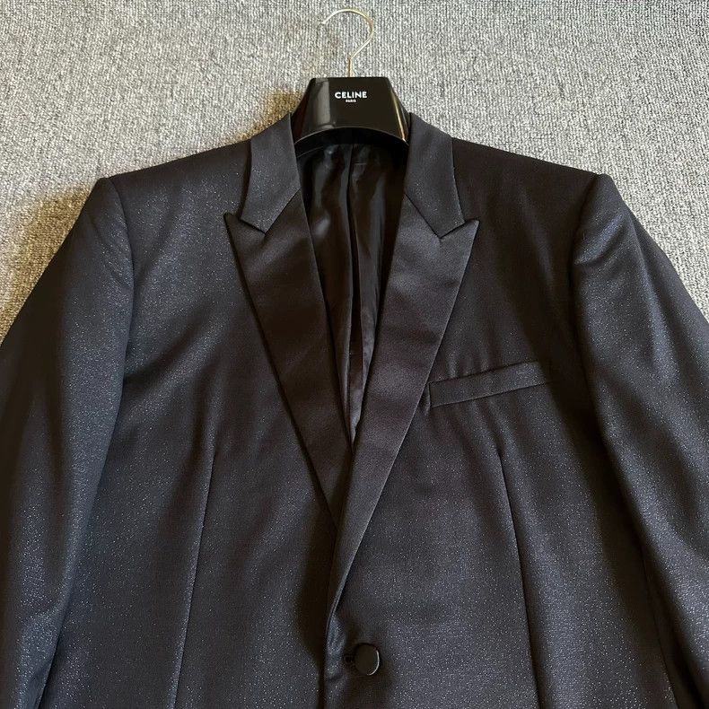 Dior Dior Diamond silk sword collar wool suit Size US L / EU 52-54 / 3 - 2 Thumbnail