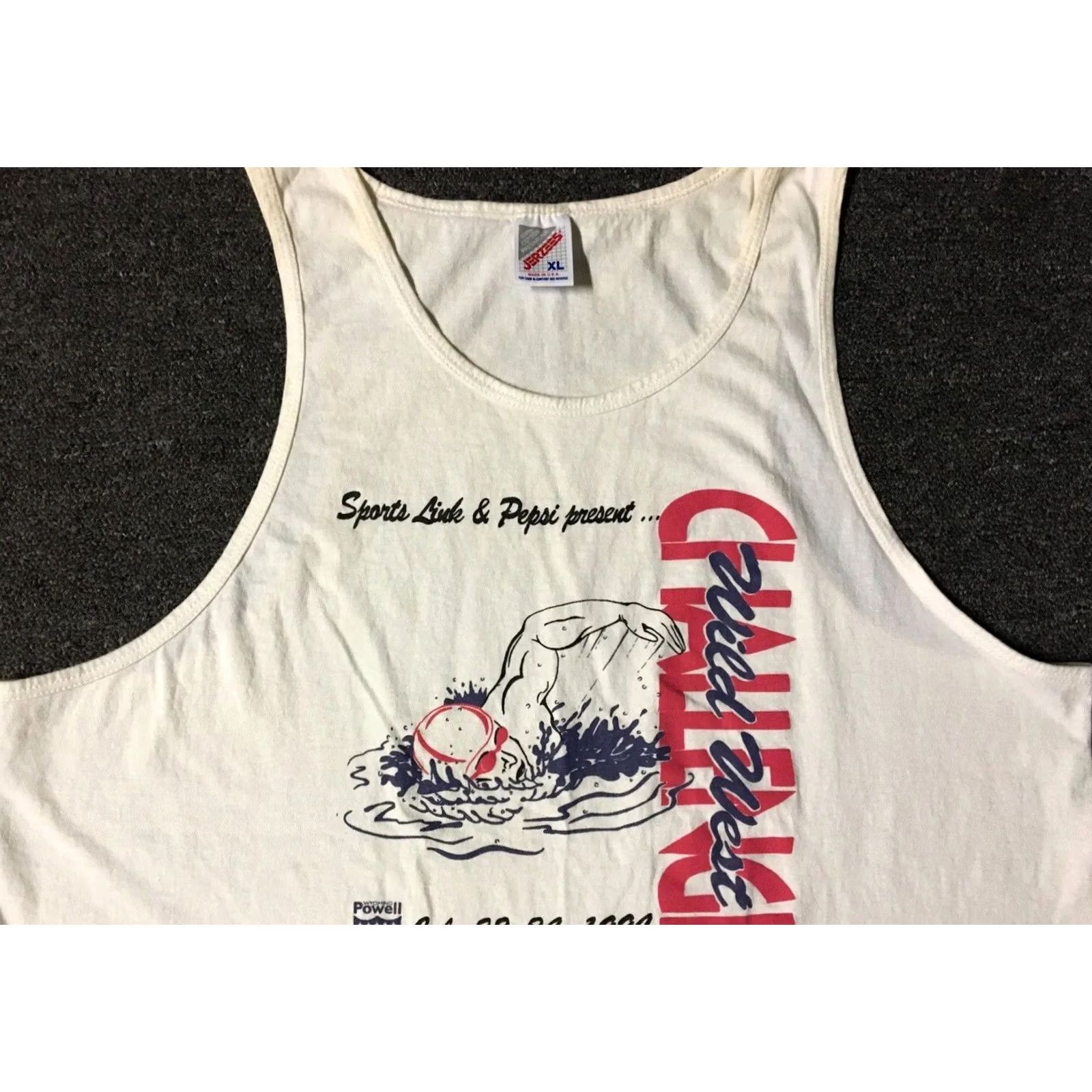 Vintage VINTAGE Pepsi Wild West Swim Challenge Tank Top Mens M White 90s Grunge Surf USA Beach Size US M / EU 48-50 / 2 - 4 Thumbnail