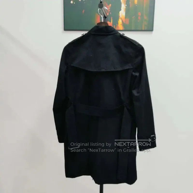 Burberry Burberry Black Long Cotton Trench Coat for Women. Size L / US 10 / IT 46 - 2 Thumbnail