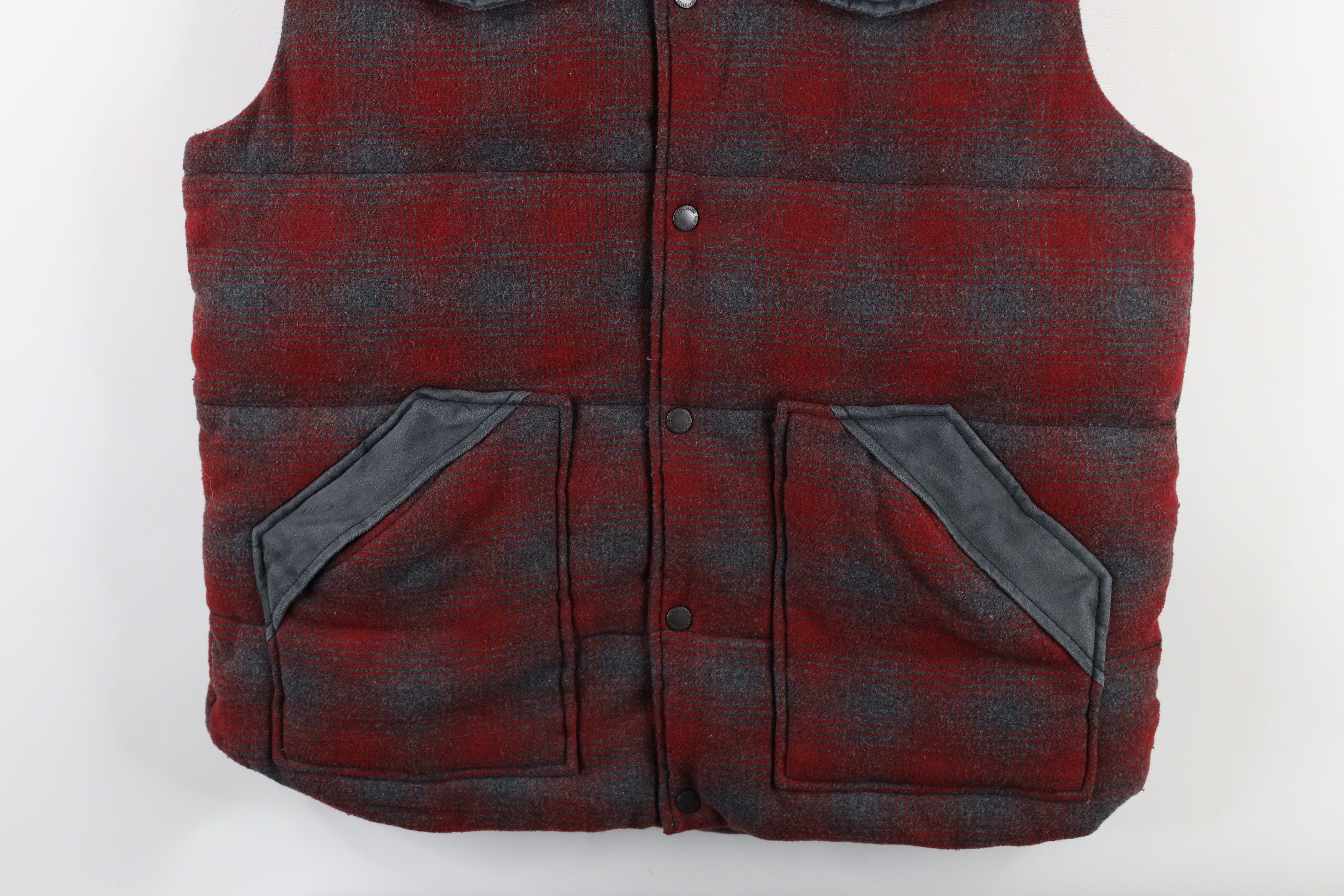 Vintage Vintage Streetwear Wool Blend Button Puffer Vest Jacket Size US L / EU 52-54 / 3 - 3 Thumbnail