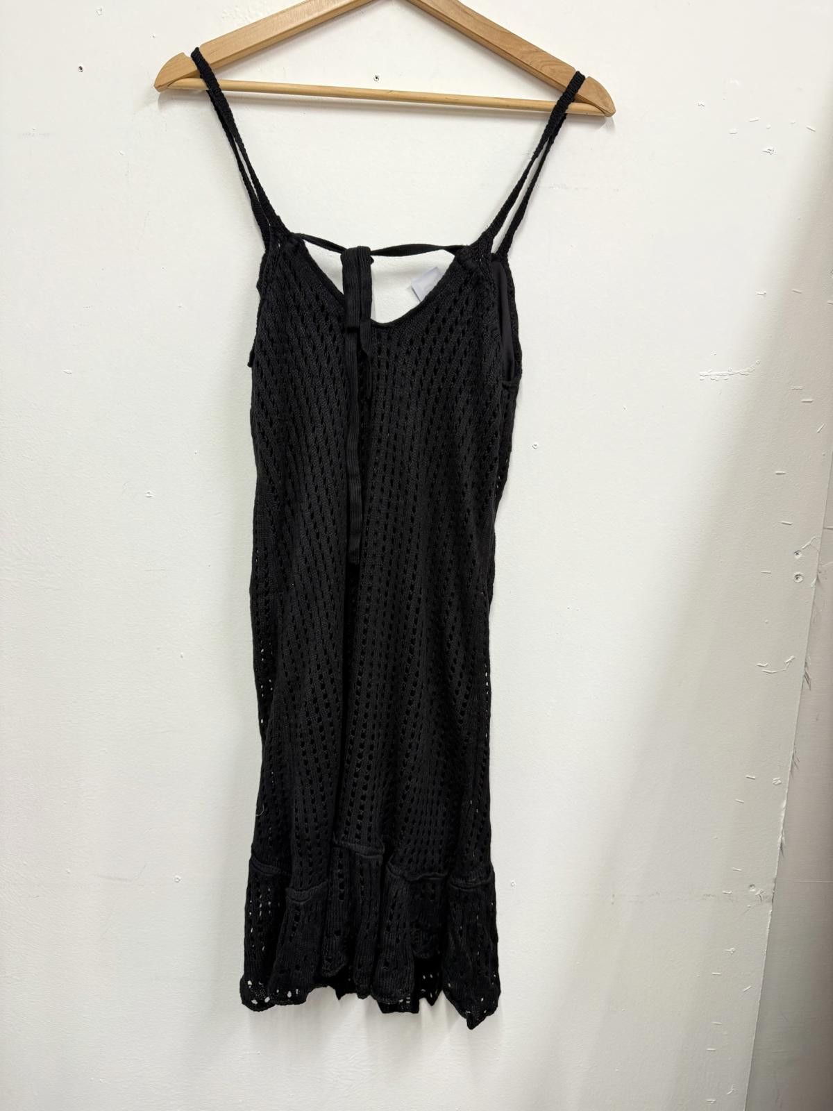 Other Stradivarius Black Crochet Midi Dress XS Size XS / US 0-2 / IT 36-38 - 4 Thumbnail