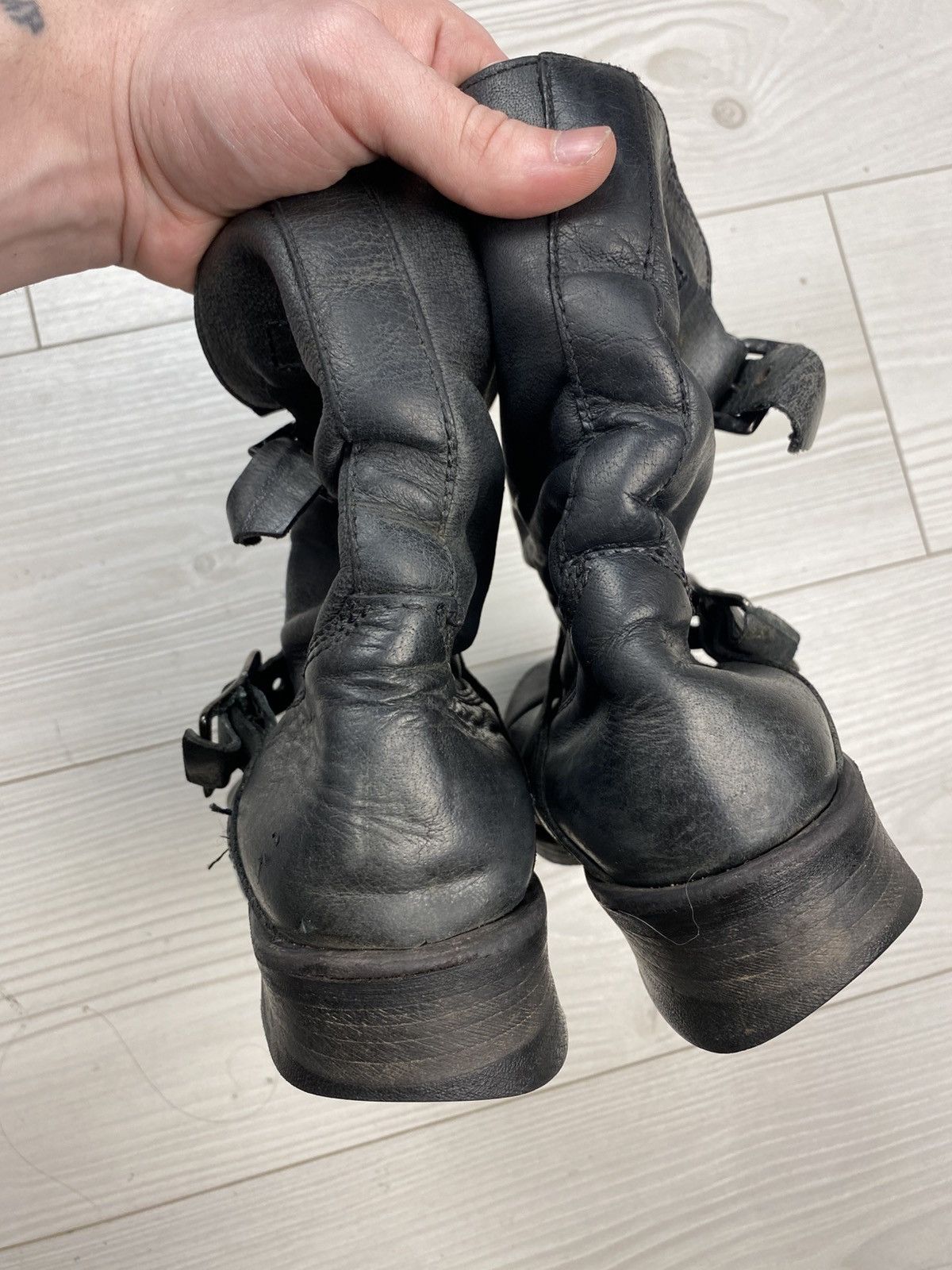 Vintage Vintage avant garde leather boots Harley Davidson y2k Size US 9 / IT 39 - 13 Thumbnail