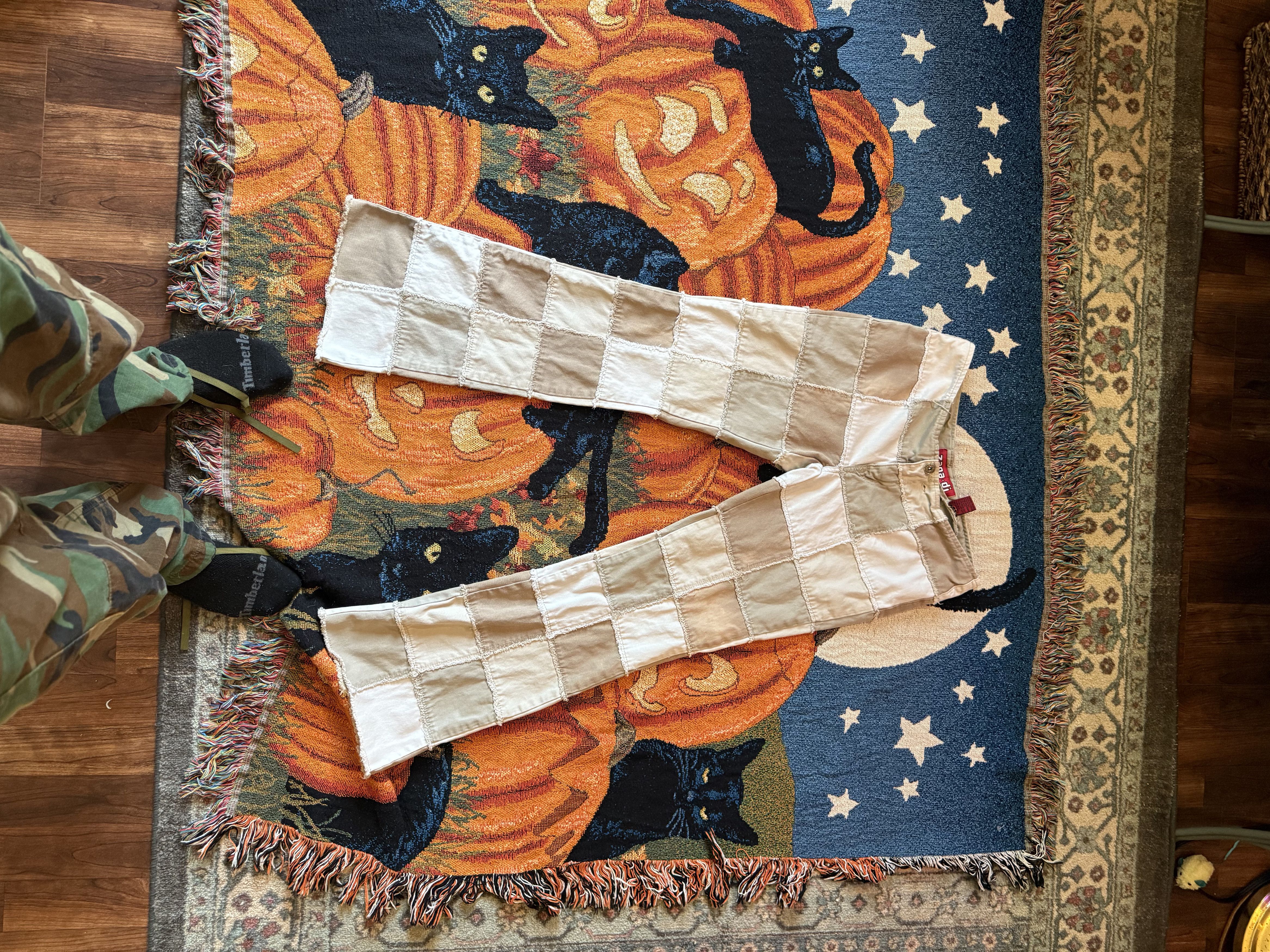 Vintage 2000s Y2K Zana Di Patchwork Pants Size 28" / US 6 / IT 42 - 1 Thumbnail