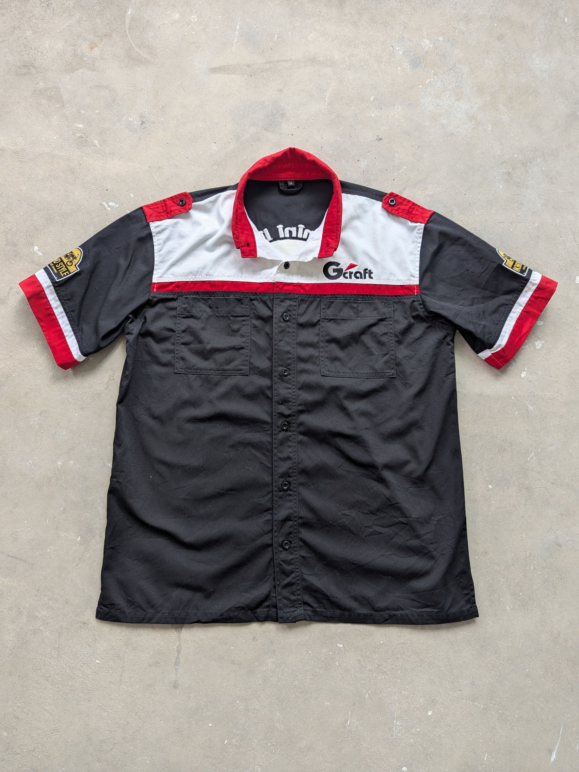 Japanese Brand × Vintage Vintage Uniform G Craft Shirt Button Up Colour Block Size US L / EU 52-54 / 3 - 1 Thumbnail