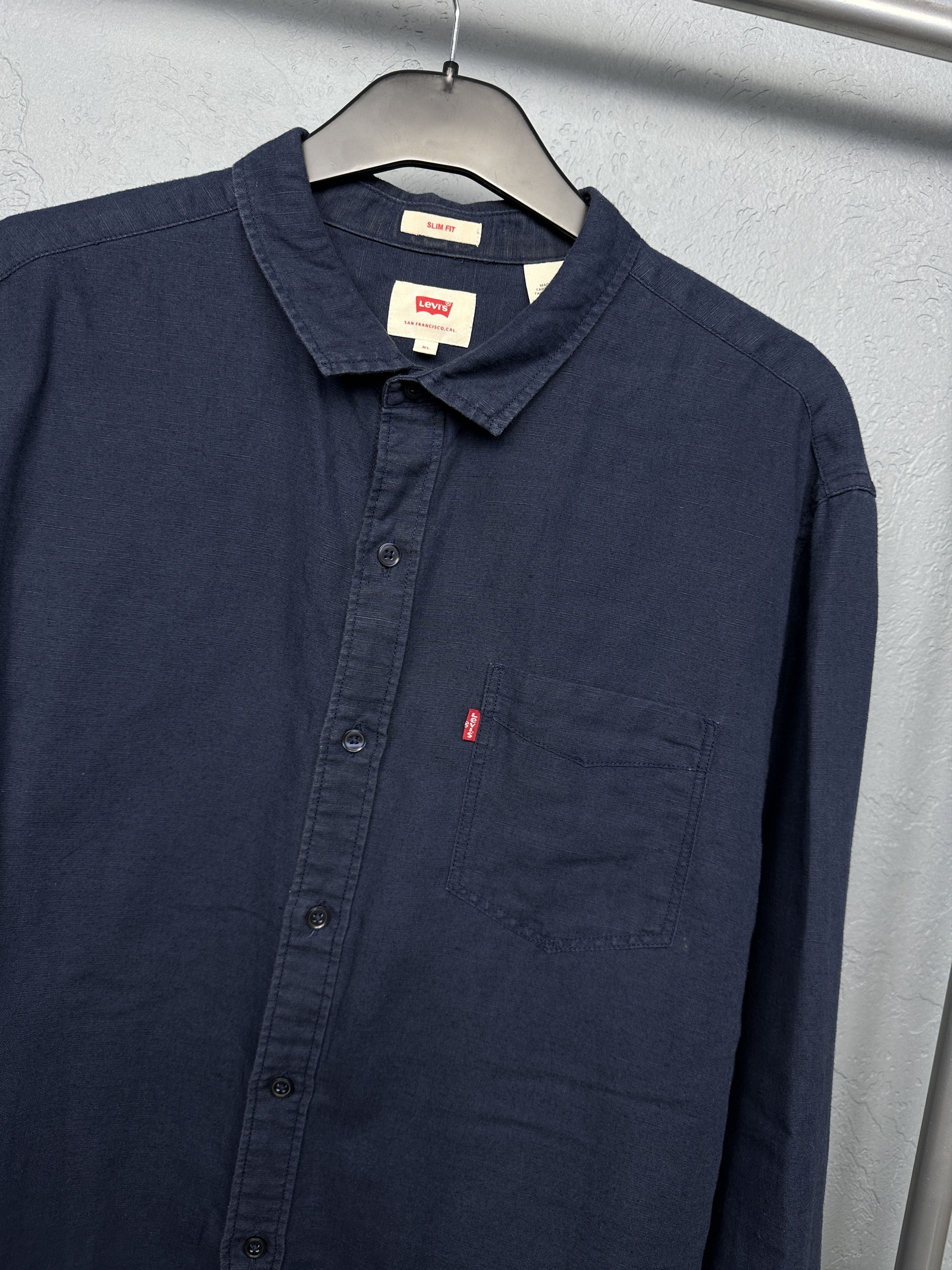 Levi's Levi's Vintage Mens LINEN Long Sleeve Shirt Size US XL / EU 56 / 4 - 2 Thumbnail
