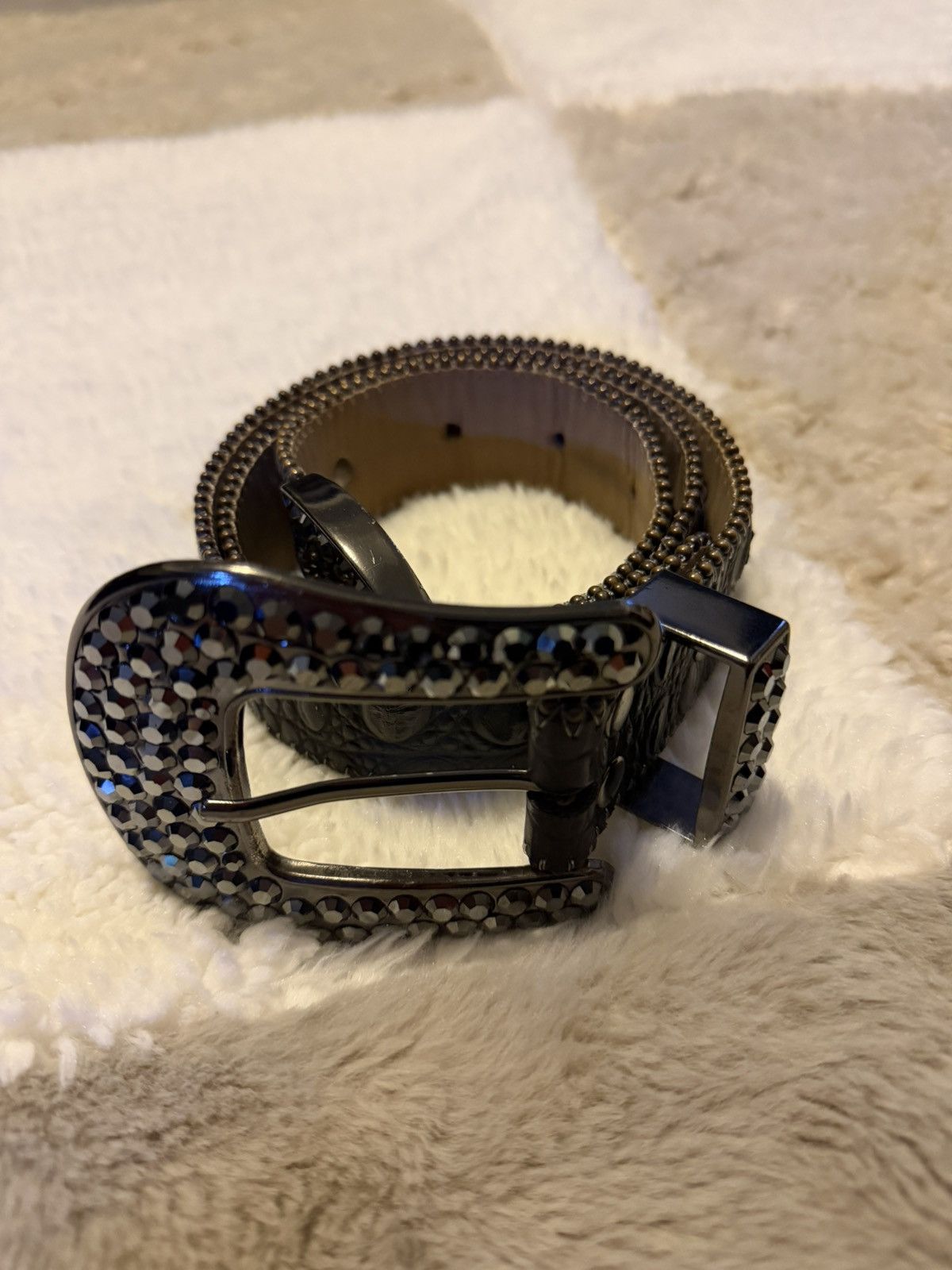 B.B. Simon × Swarovski B.B. Simon Noir Classic 2 Belt | Grailed