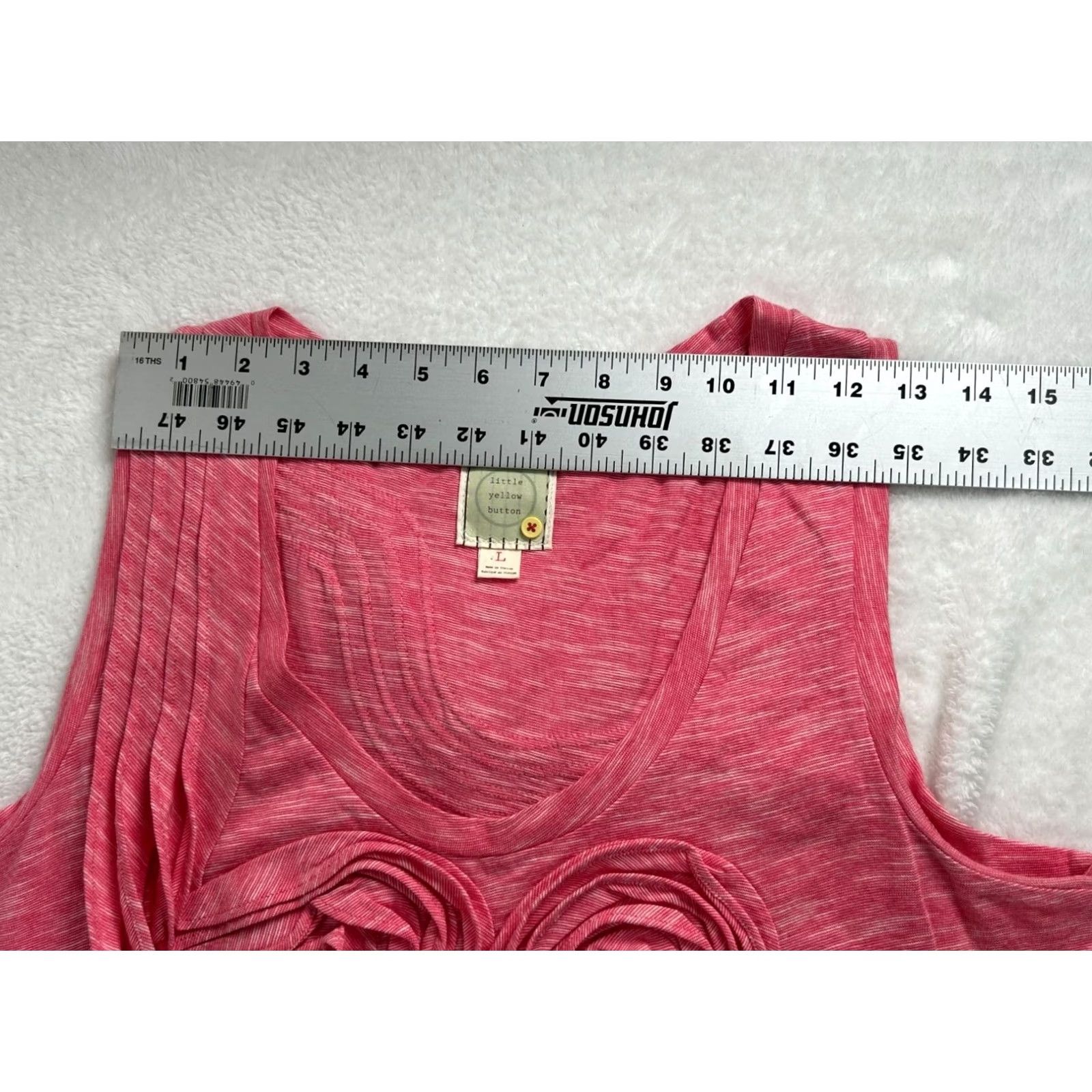 Anthropologie Little Yellow Button Anthropologie Pink Winding Road Tank Top Women's Large NWOT Sleeveless Cotton Scoop Neck Shirt Size L / US 10 / IT 46 - 7 Thumbnail