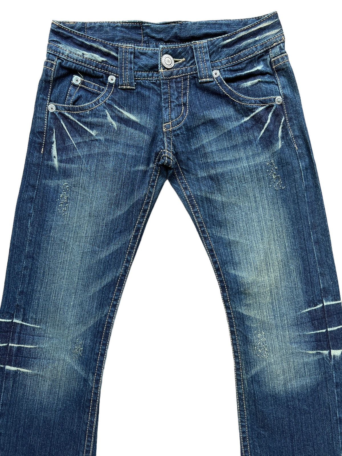 Japanese Brand Japan Flare Jeans Japan Boot Cut Low Rise Denim 29x32 Size 29" - 4 Thumbnail