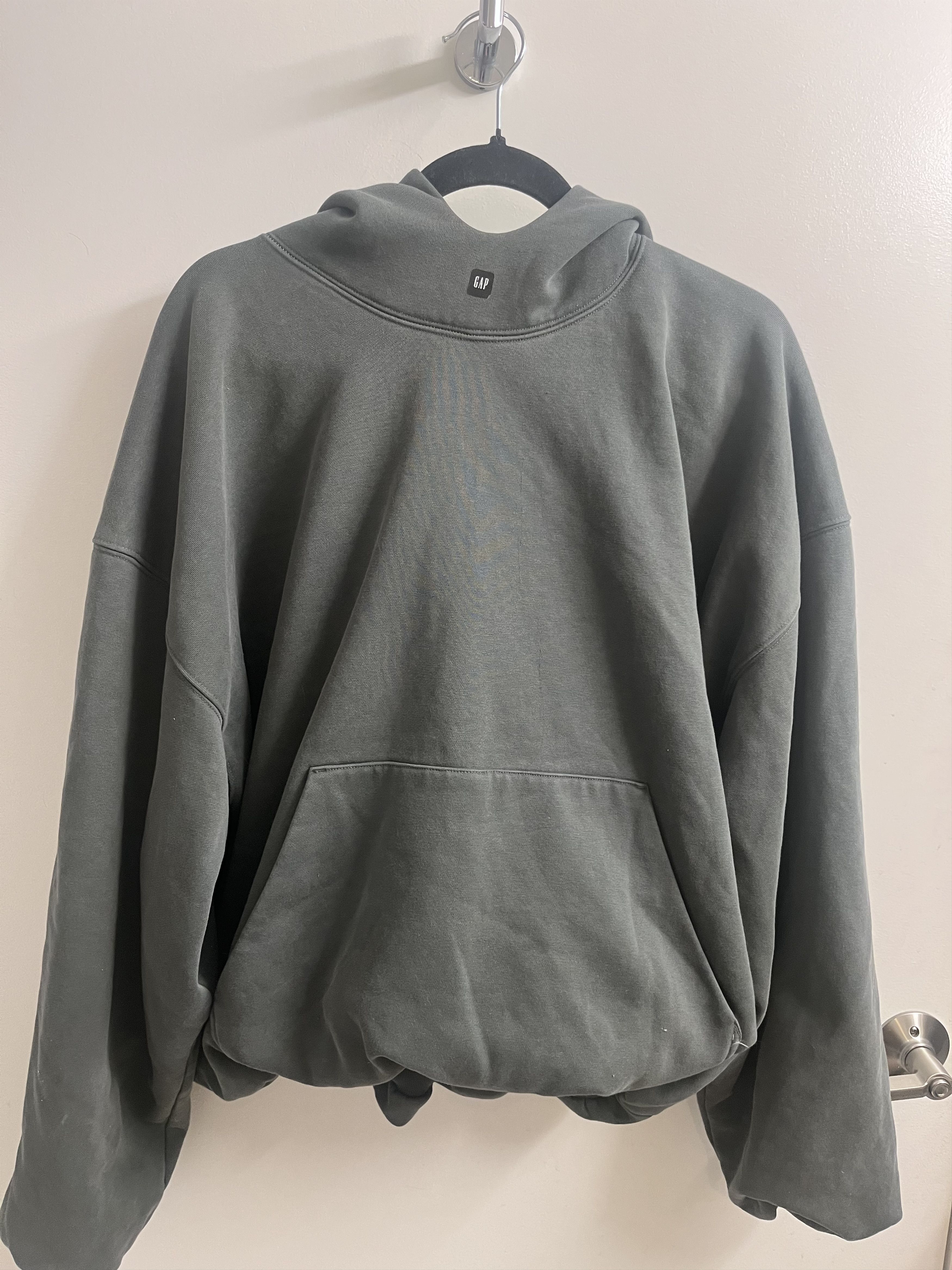 image of Balenciaga x Gap Yeezy Gap Hoodie in Dark Green, Women's (Size XS)