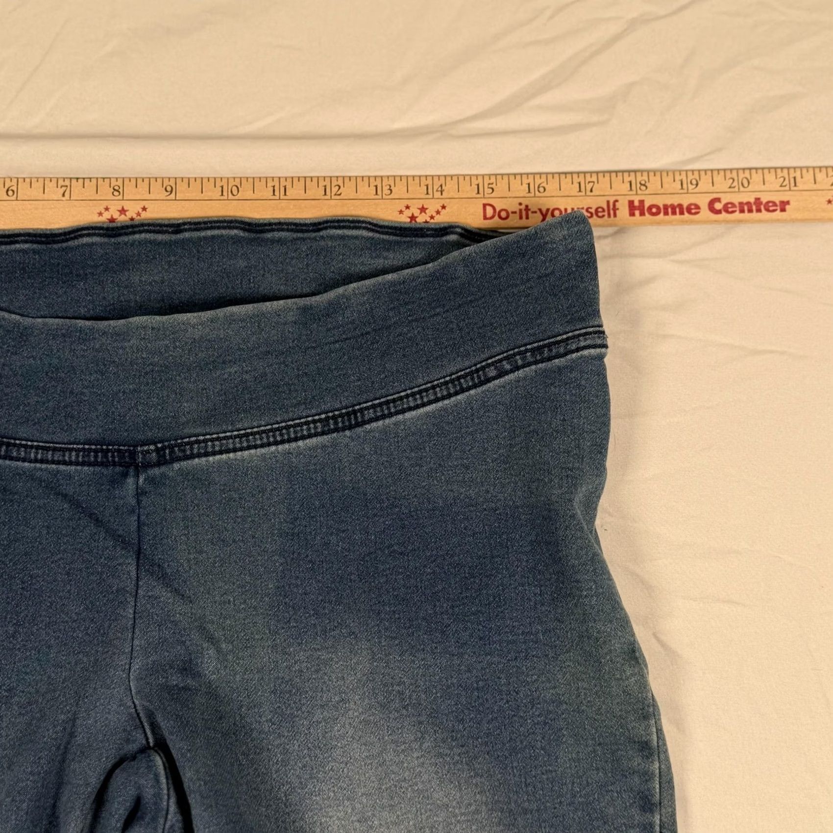 Vintage VINTAGE? No — Destination Maternity Leggings Jegging Denim Under Belly Soft Travel New Size 32" / US 10 / IT 46 - 6 Thumbnail