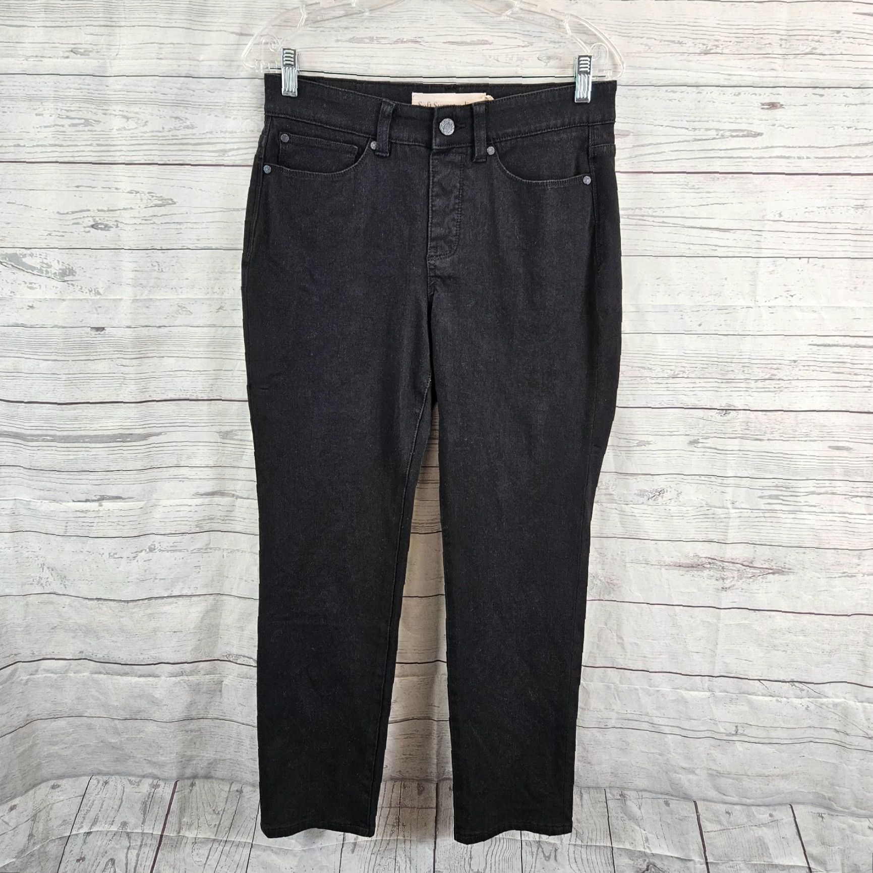 Soft Surroundings Soft Surroundings Jeans Shirt? Actually: Soft Surroundings Womens Ankle Jeans PS Petite Black Mid Rise Denim 27.5in inseam Women XS? Size 28" / US 6 / IT 42 - 2 Thumbnail